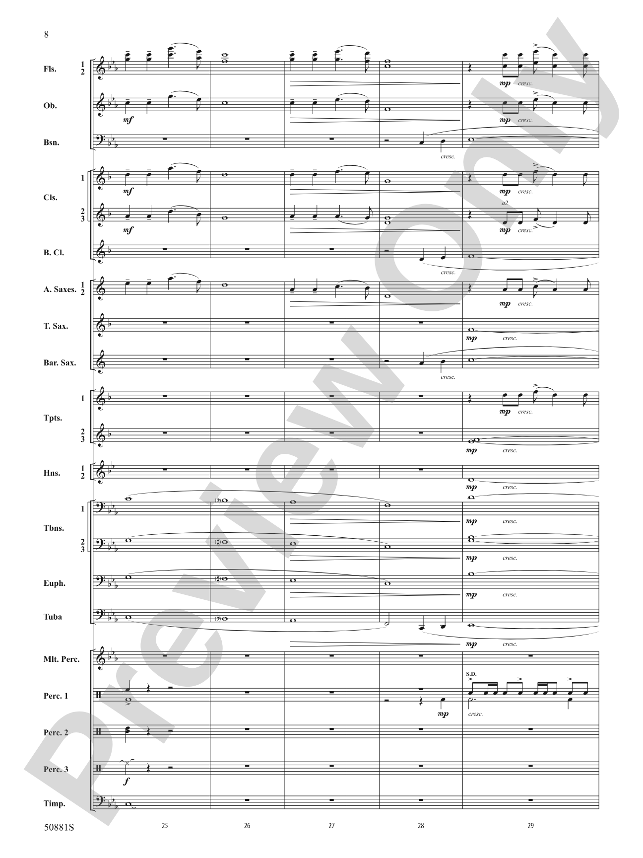 Chasing Crimson: Concert Band Conductor Score & Parts