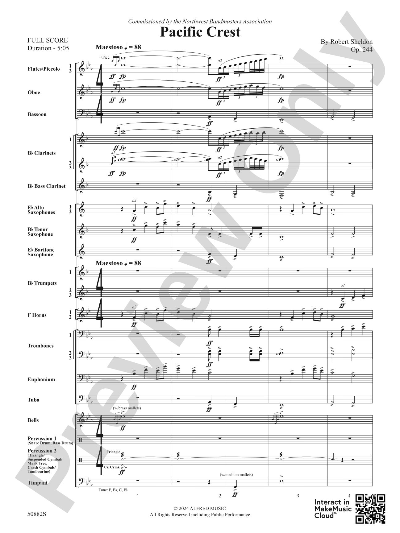 Pacific Crest: Concert Band Conductor Score & Parts
