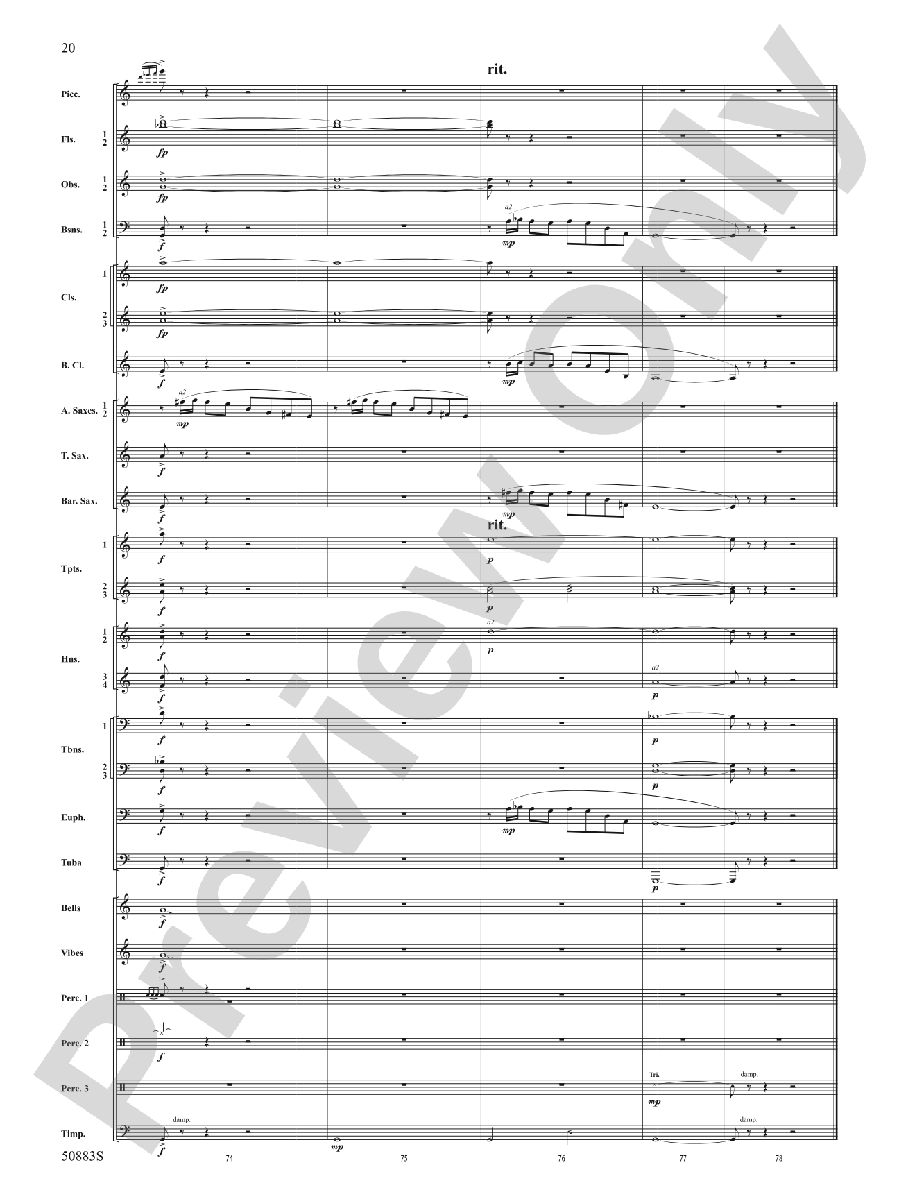 The Ascent from Darkness: Concert Band Conductor Score & Parts