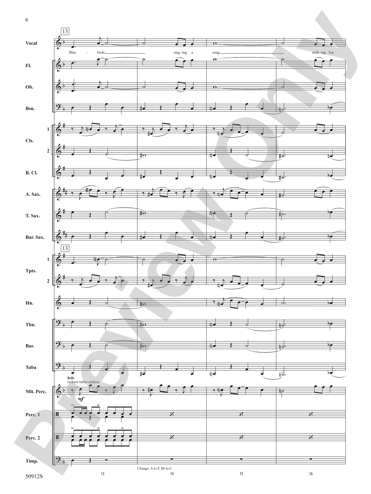Blue Skies: Concert Band Conductor Score & Parts