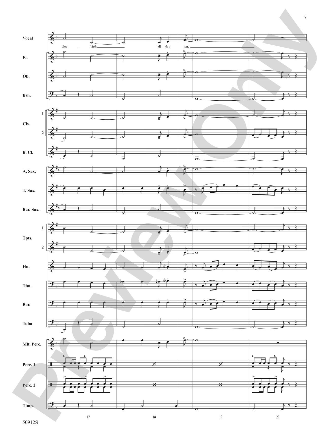 Blue Skies: Concert Band Conductor Score & Parts