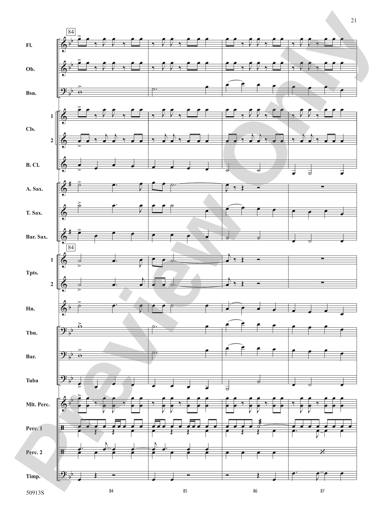 The Strait of Messina: Concert Band Conductor Score & Parts
