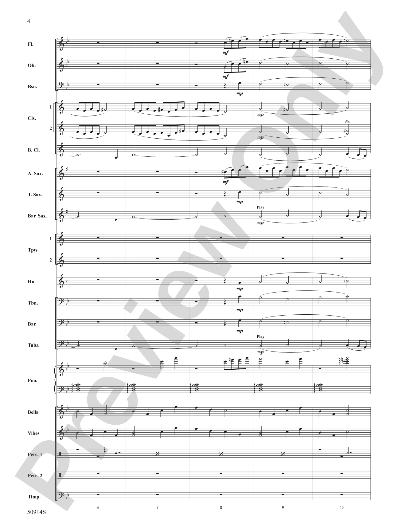 Turquoise: Concert Band Conductor Score & Parts