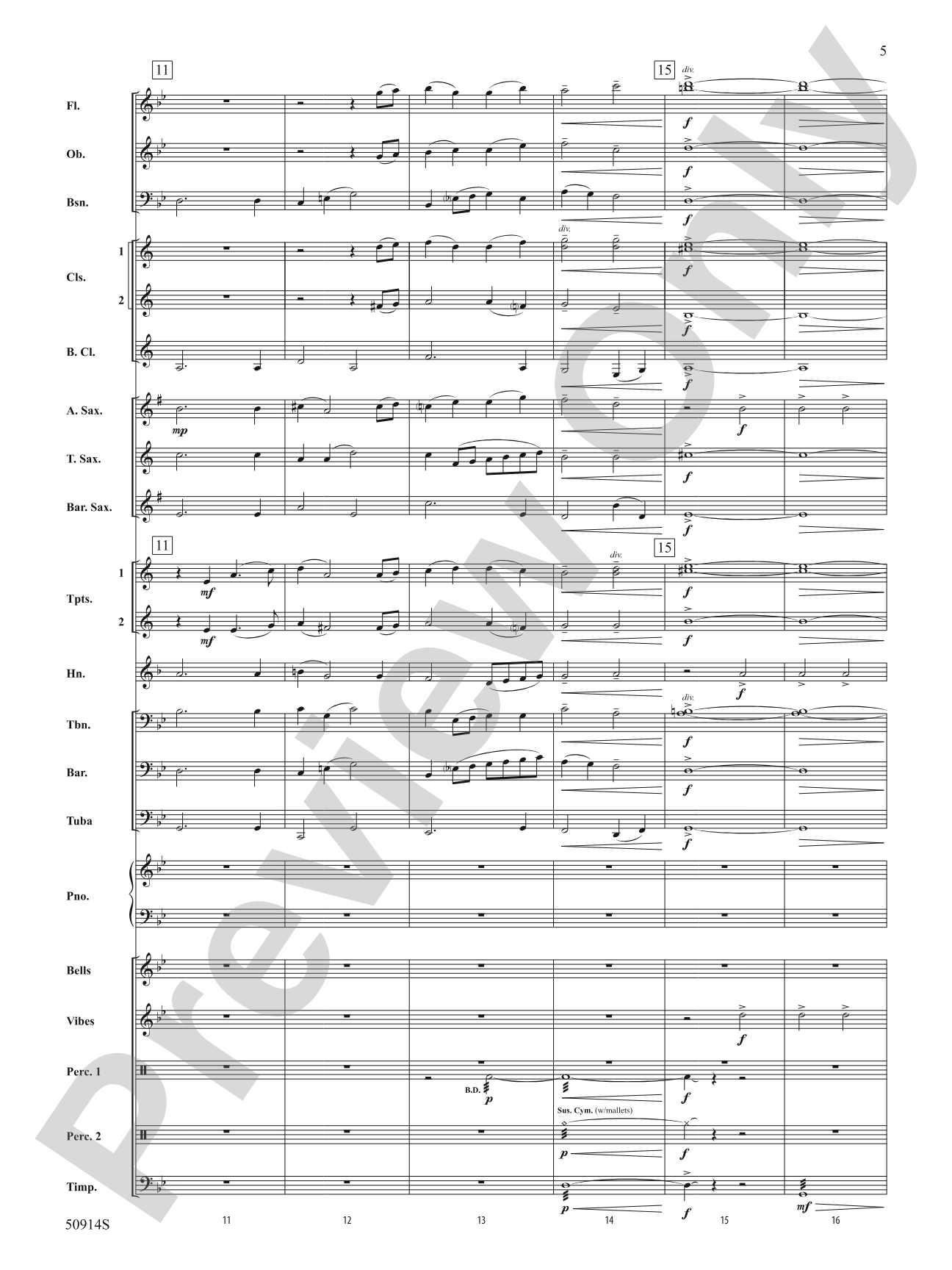 Turquoise: Concert Band Conductor Score & Parts