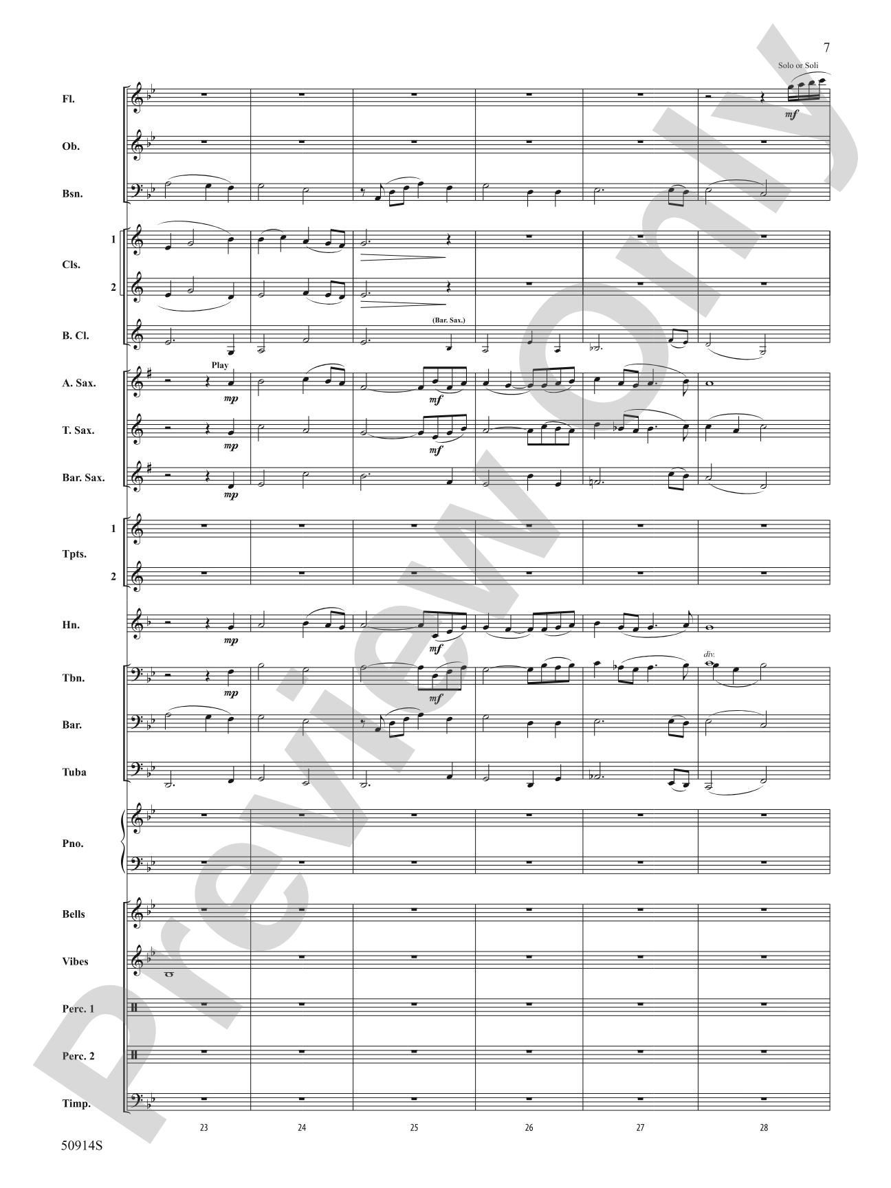Turquoise: Concert Band Conductor Score & Parts