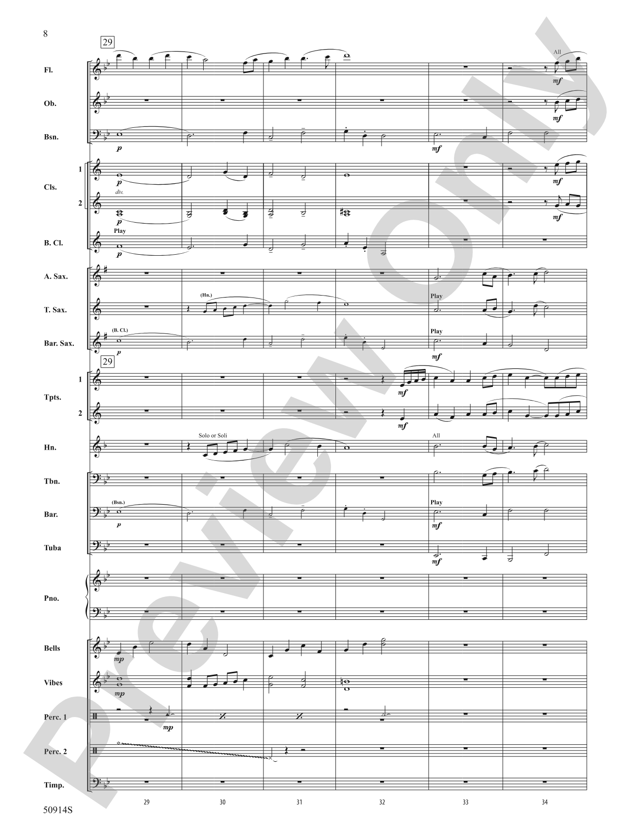 Turquoise: Concert Band Conductor Score & Parts