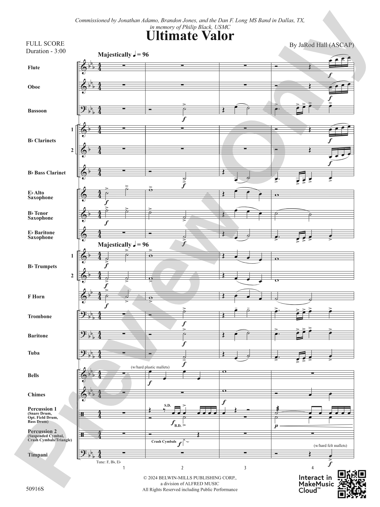 Ultimate Valor: Concert Band Conductor Score & Parts