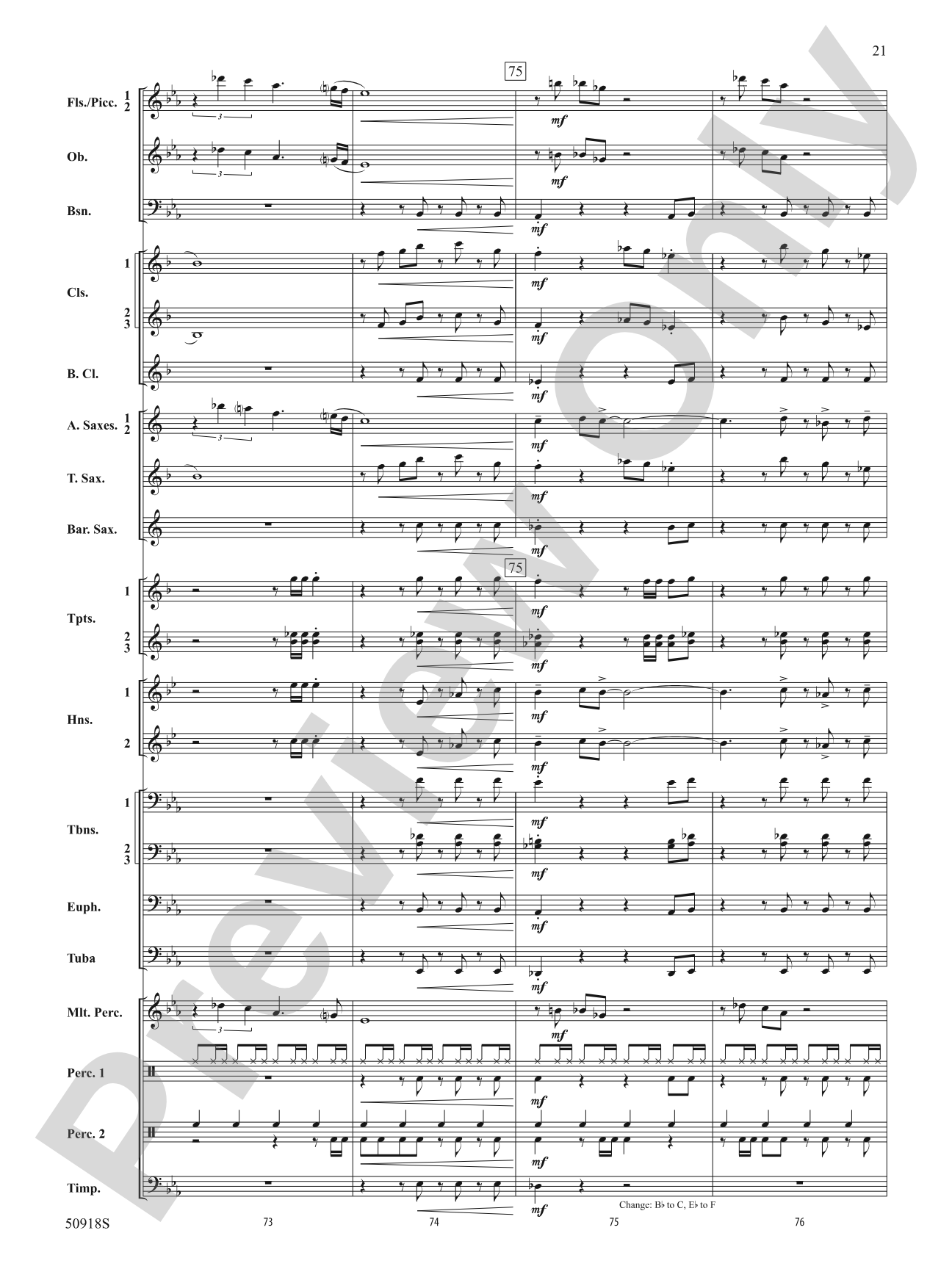 Tapestry of the Sky: Concert Band Conductor Score & Parts