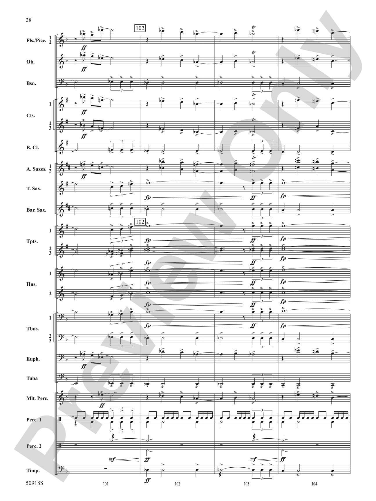 Tapestry of the Sky: Concert Band Conductor Score & Parts