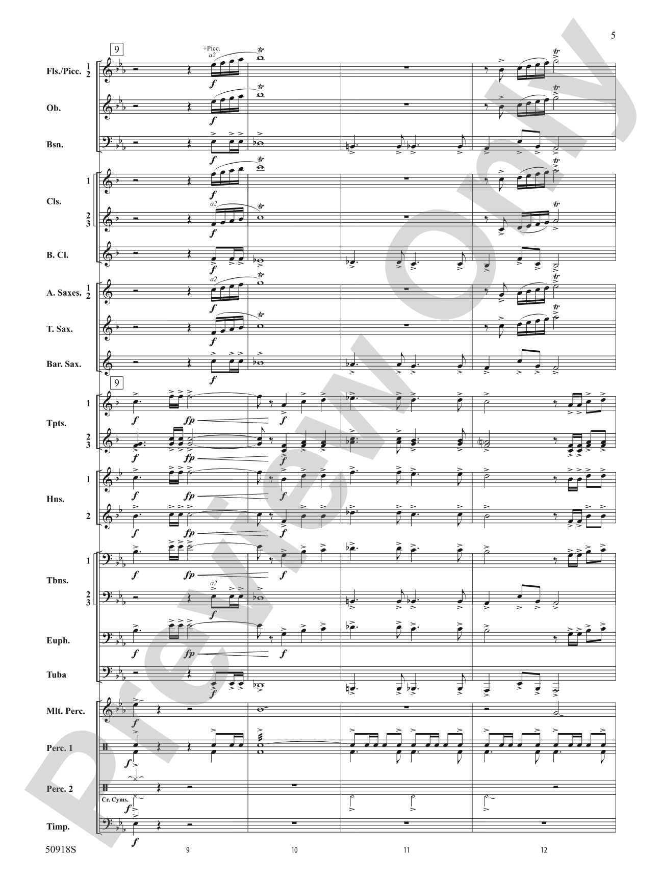 Tapestry of the Sky: Concert Band Conductor Score & Parts