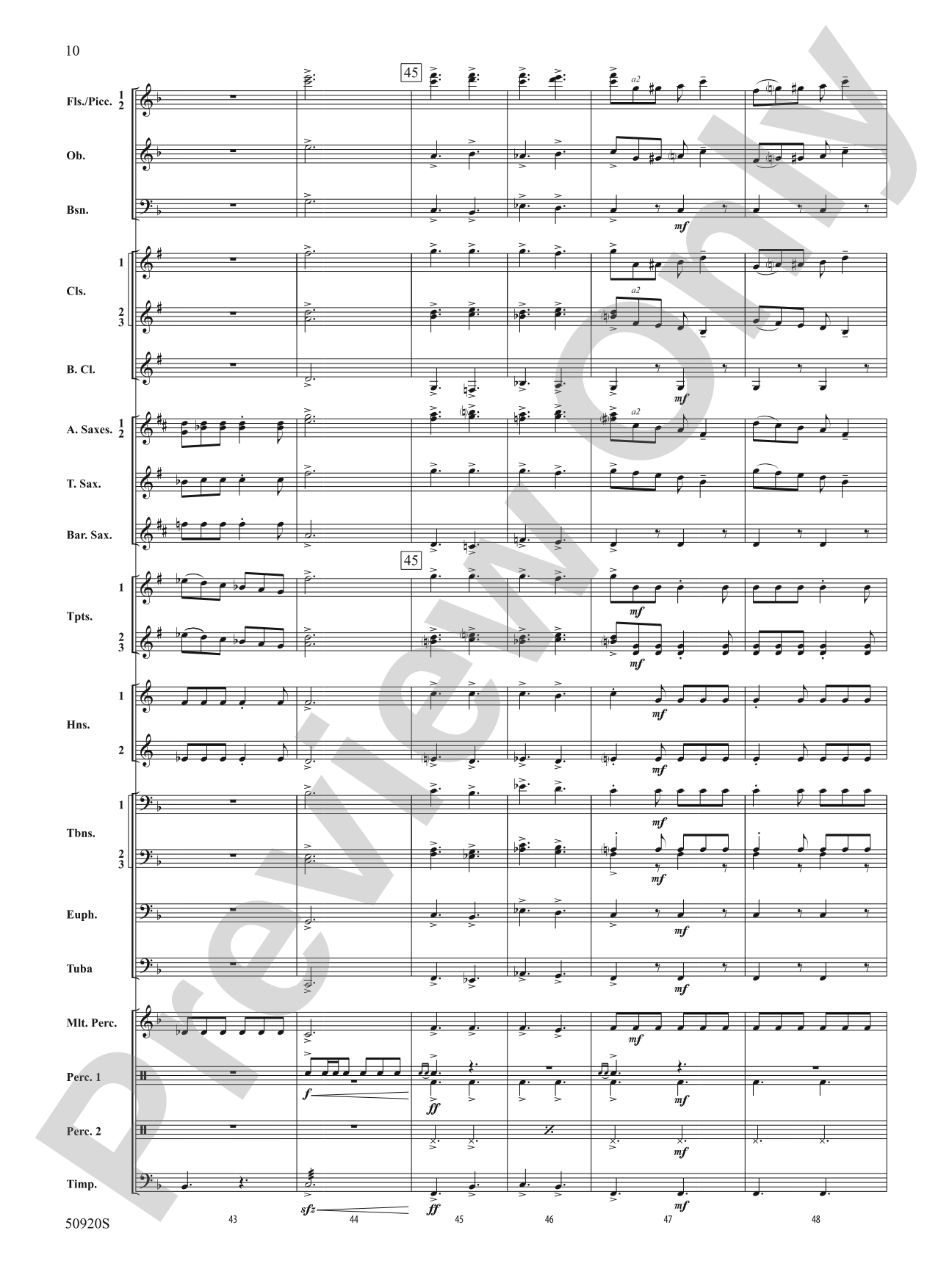 Rondo: Concert Band Conductor Score & Parts