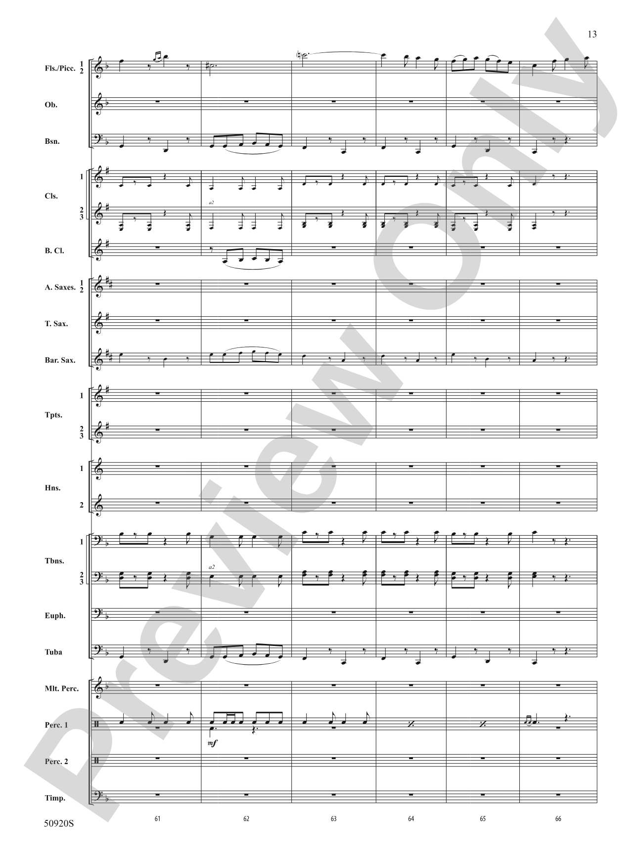 Rondo: Concert Band Conductor Score & Parts