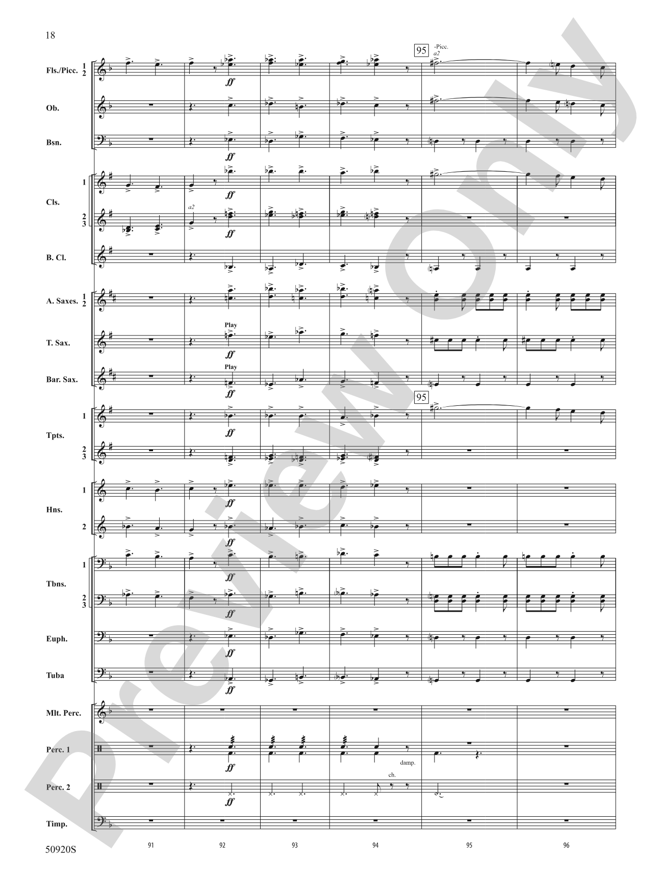 Rondo: Concert Band Conductor Score & Parts