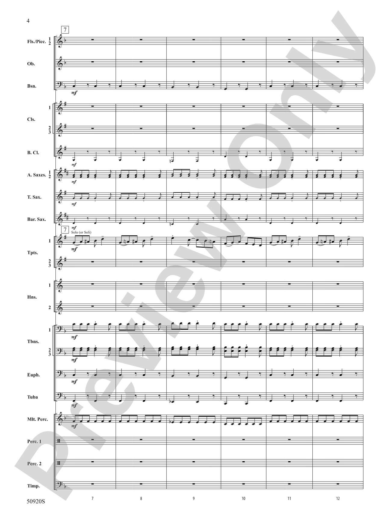 Rondo: Concert Band Conductor Score & Parts