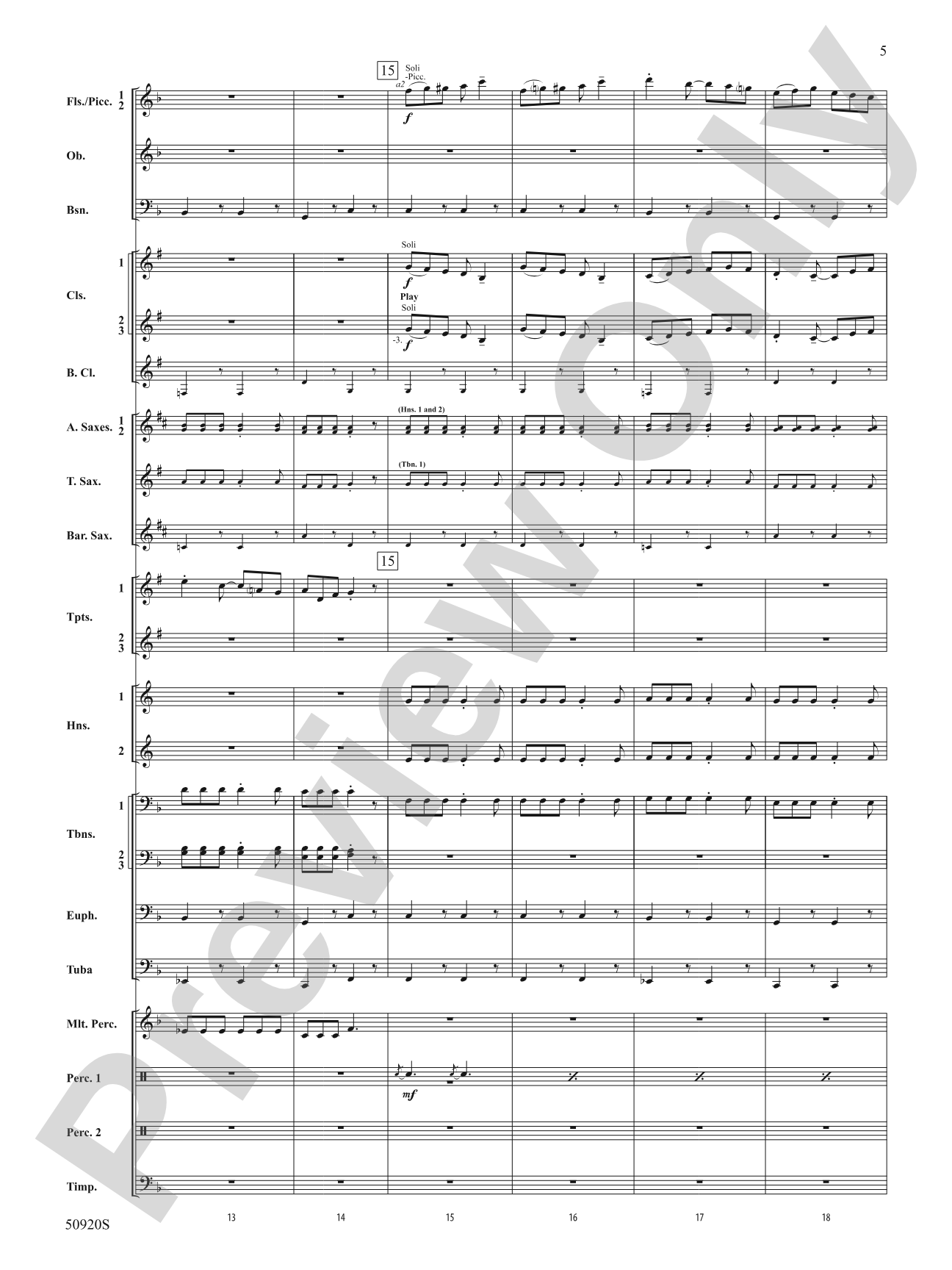 Rondo: Concert Band Conductor Score & Parts