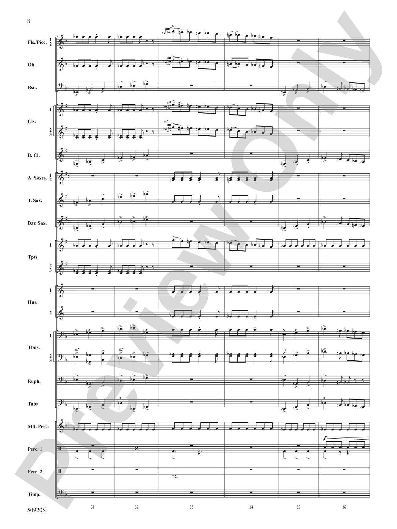 Rondo: Concert Band Conductor Score & Parts