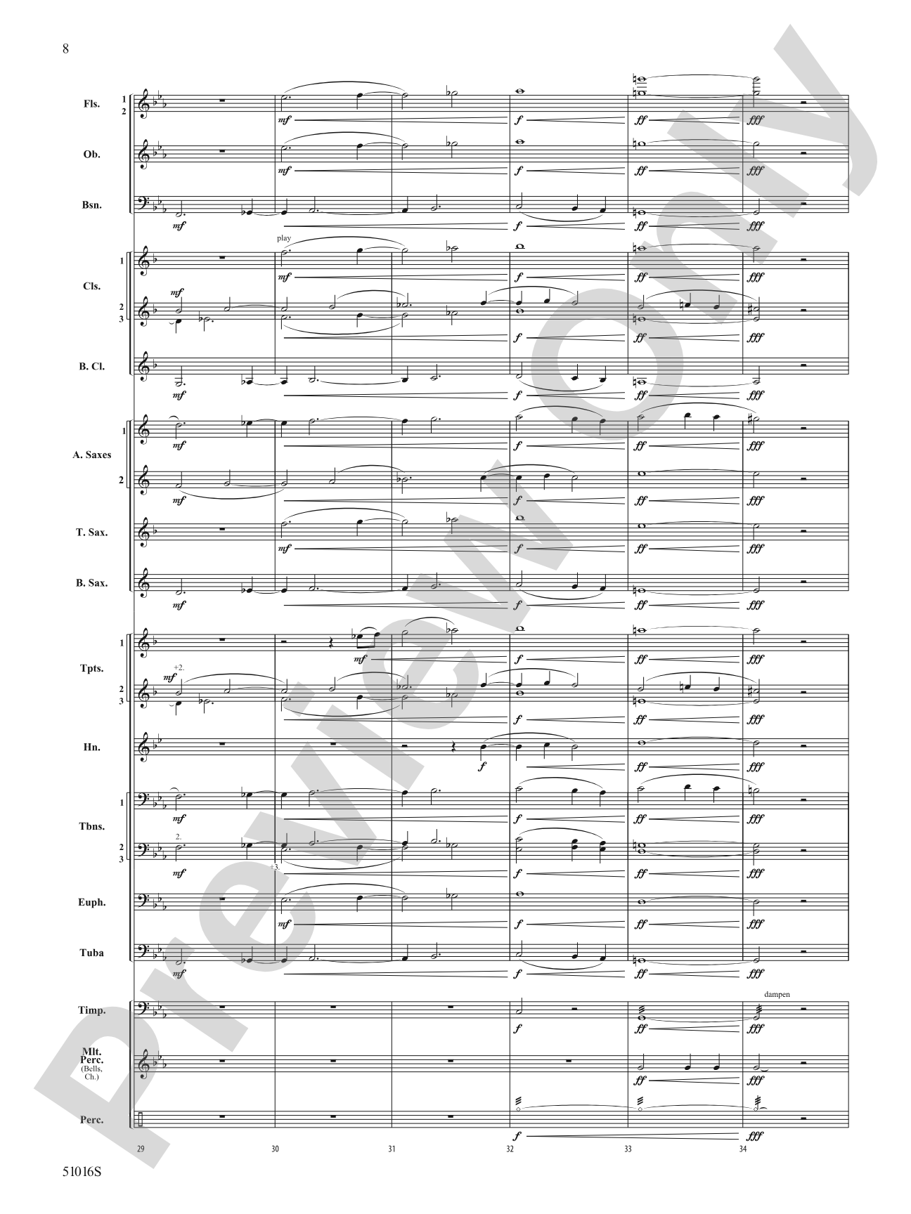 Eulogy for the Fallen: Concert Band Conductor Score & Parts
