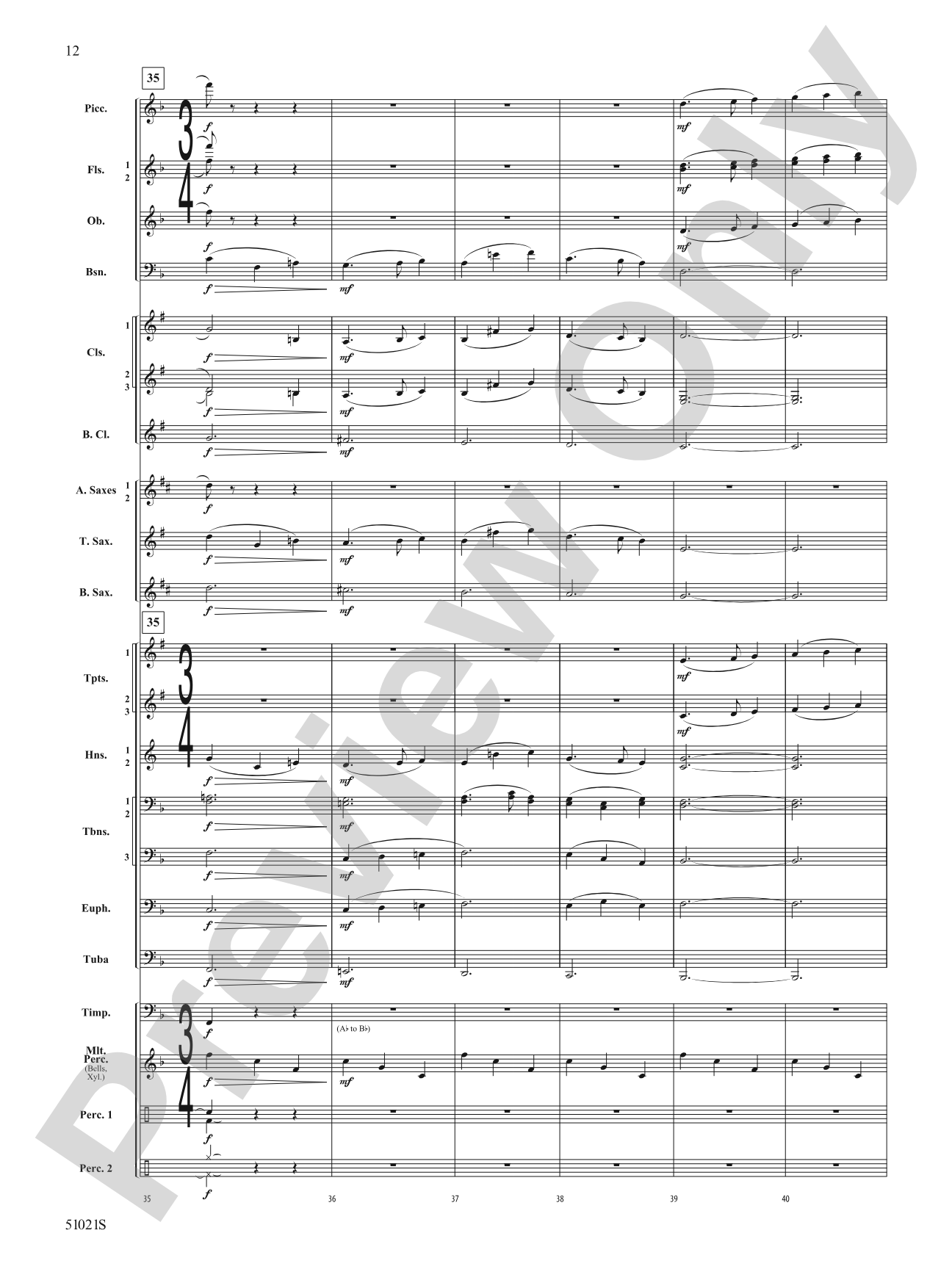 Skyward Spirits: Concert Band Conductor Score & Parts