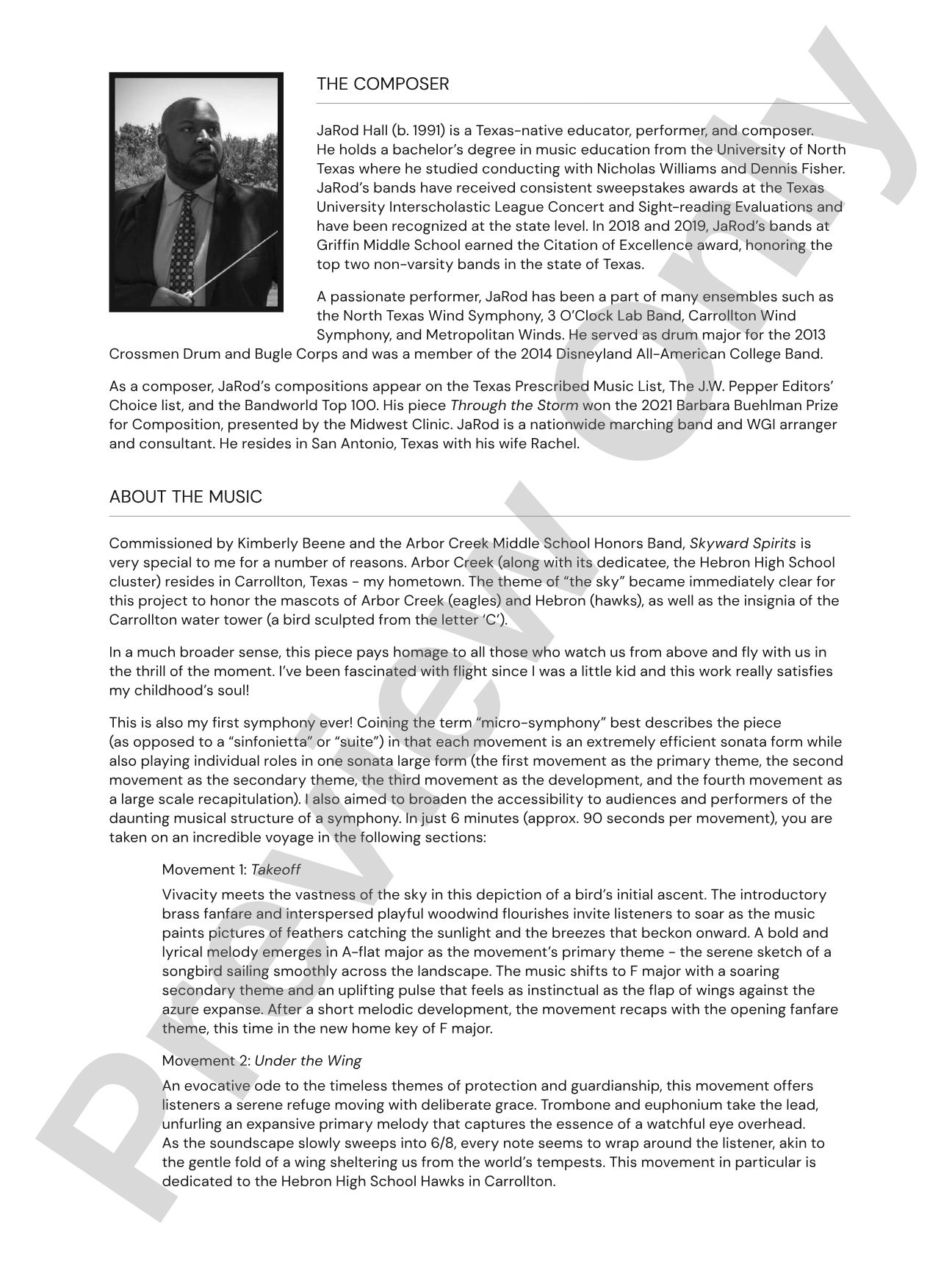 Skyward Spirits: Concert Band Conductor Score & Parts