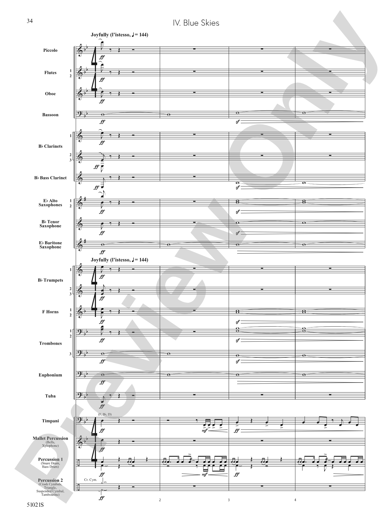 Skyward Spirits: Concert Band Conductor Score & Parts