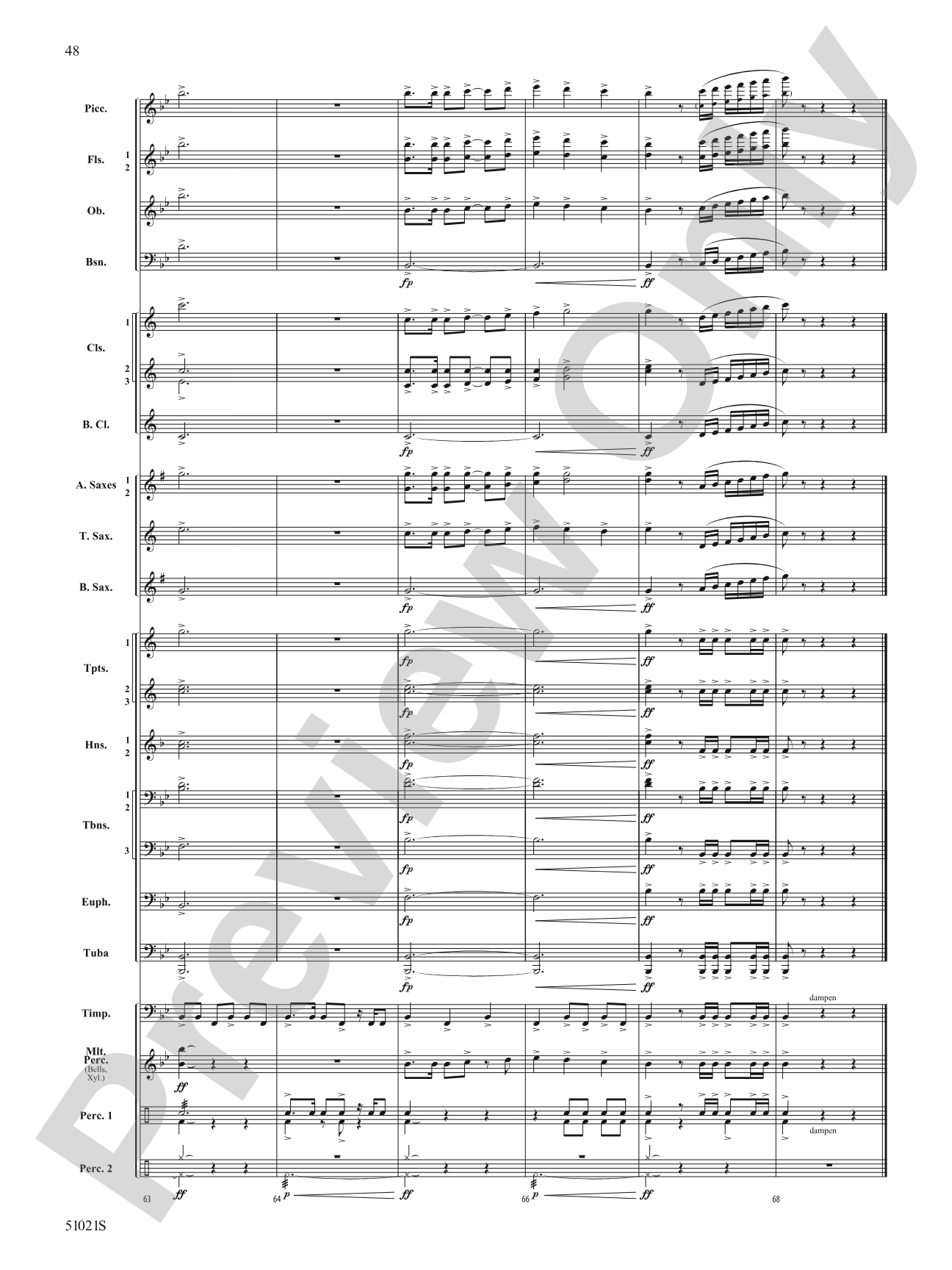 Skyward Spirits: Concert Band Conductor Score & Parts