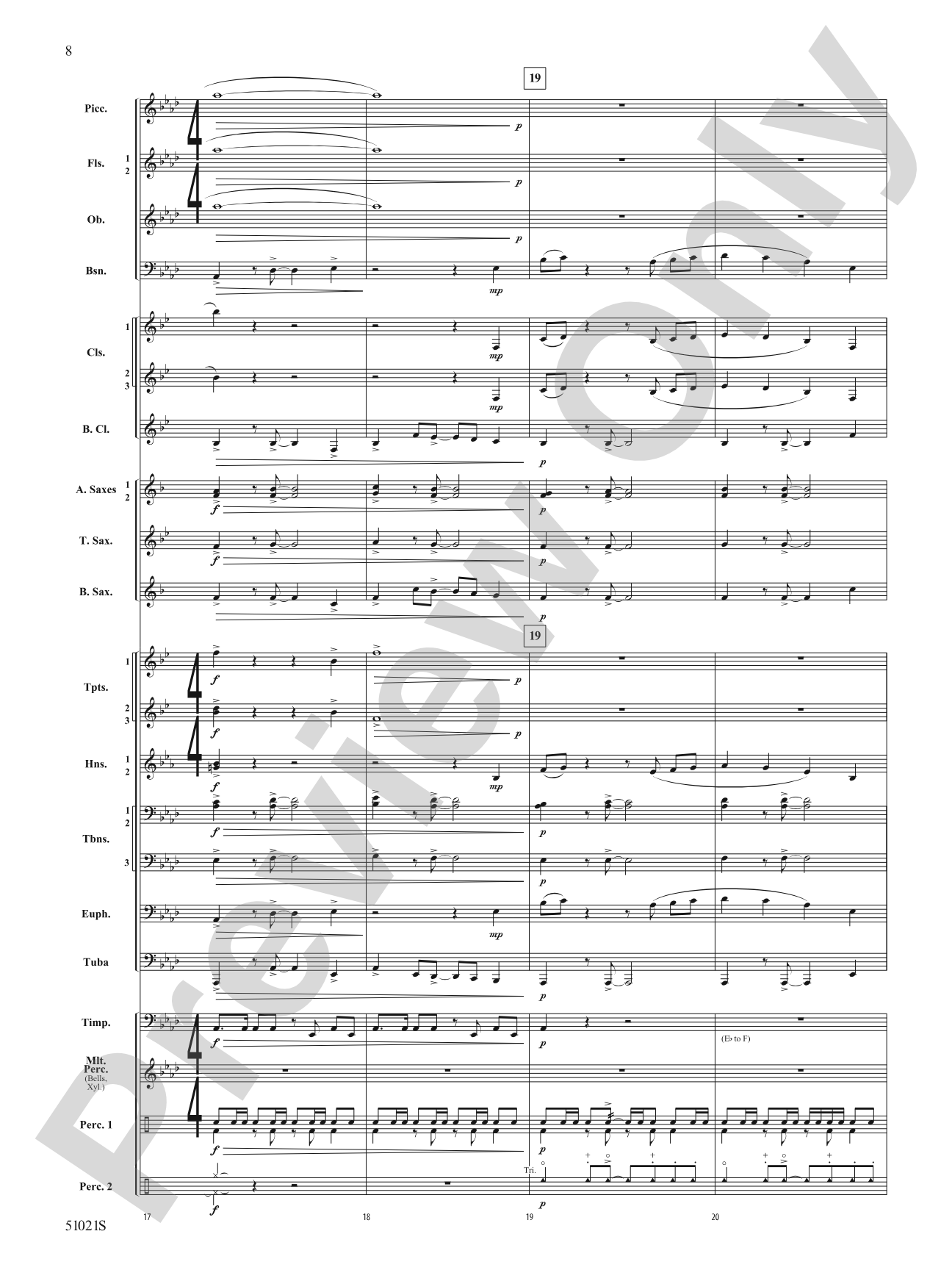 Skyward Spirits: Concert Band Conductor Score & Parts