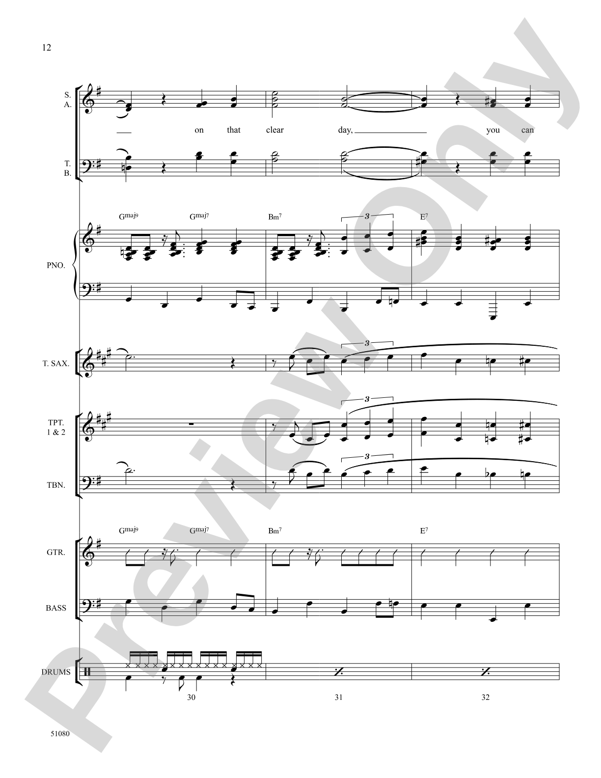 On a Clear Day: Choral SoundPax