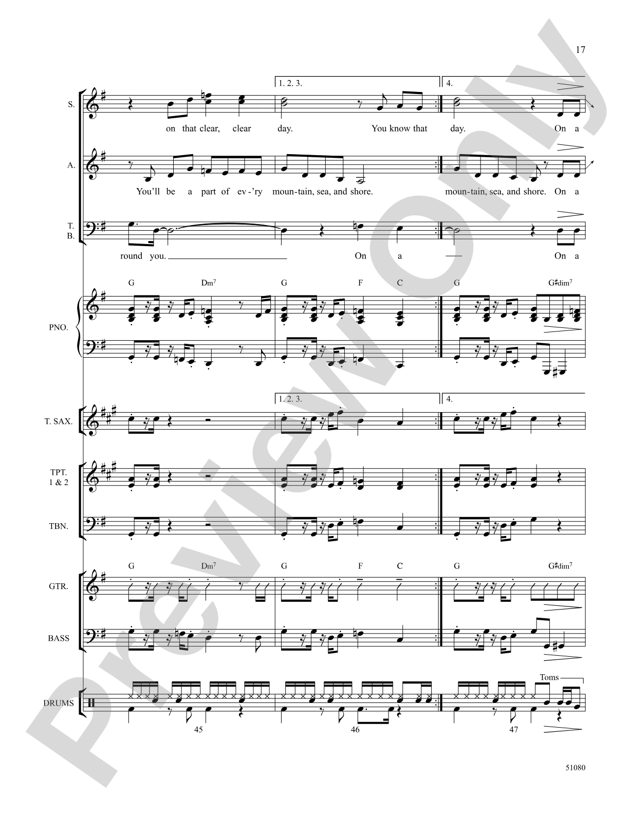 On a Clear Day: Choral SoundPax