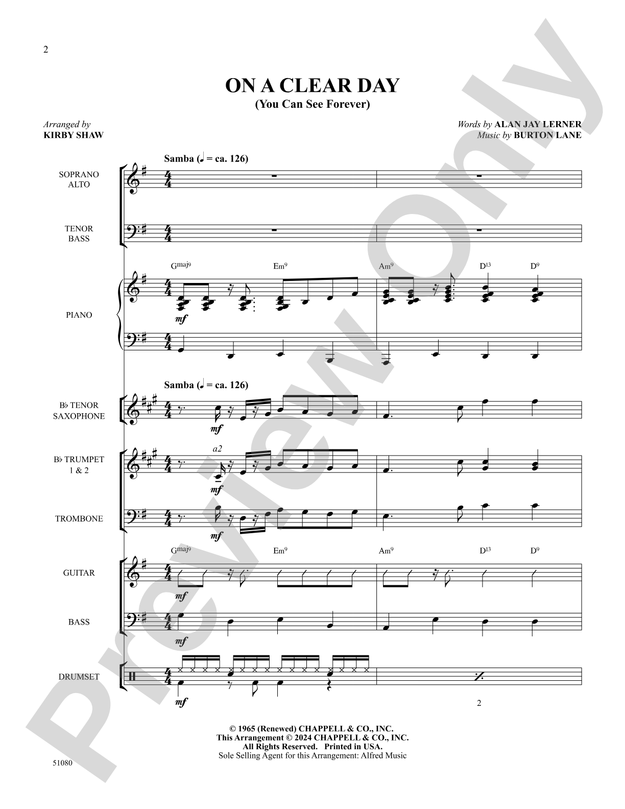 On a Clear Day: Choral SoundPax