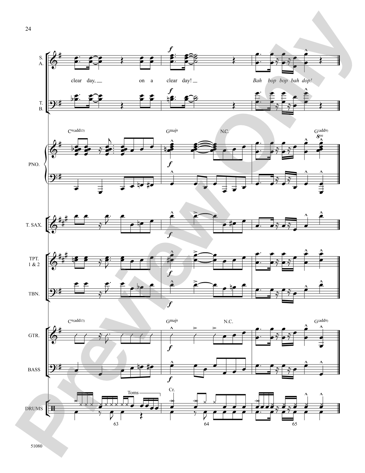 On a Clear Day: Choral SoundPax
