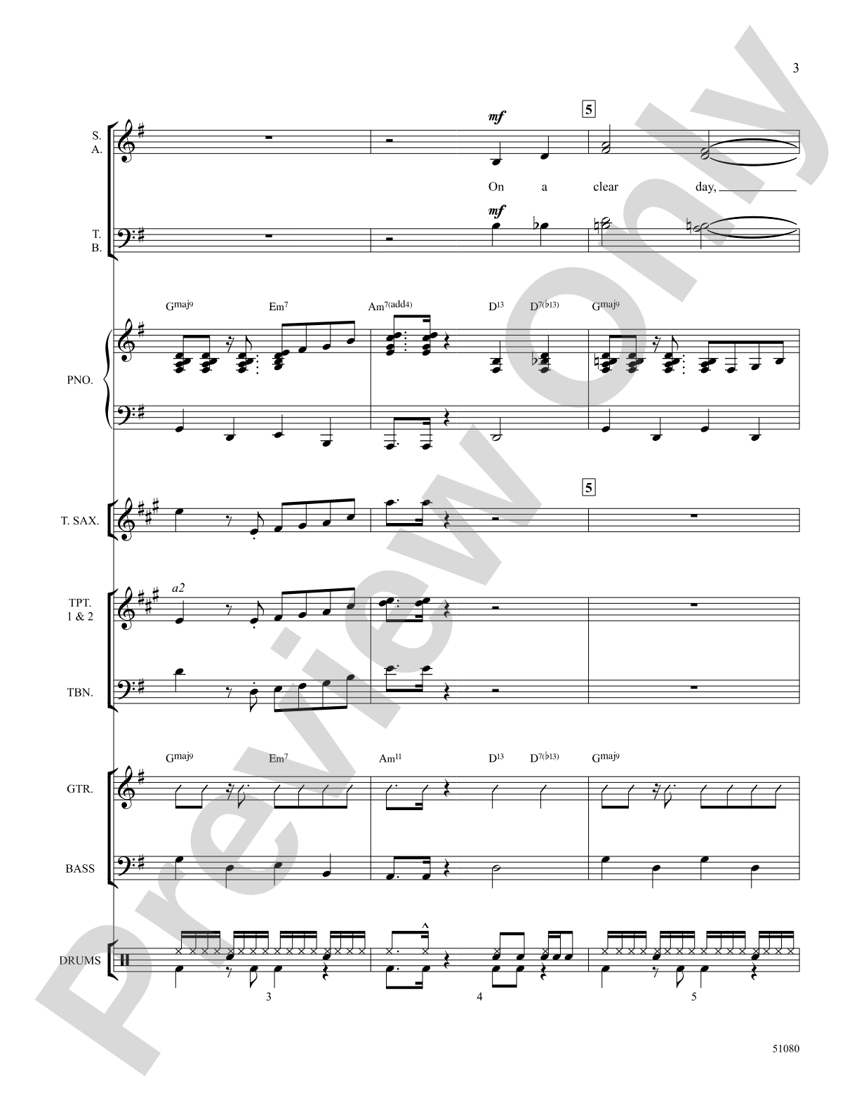 On a Clear Day: Choral SoundPax