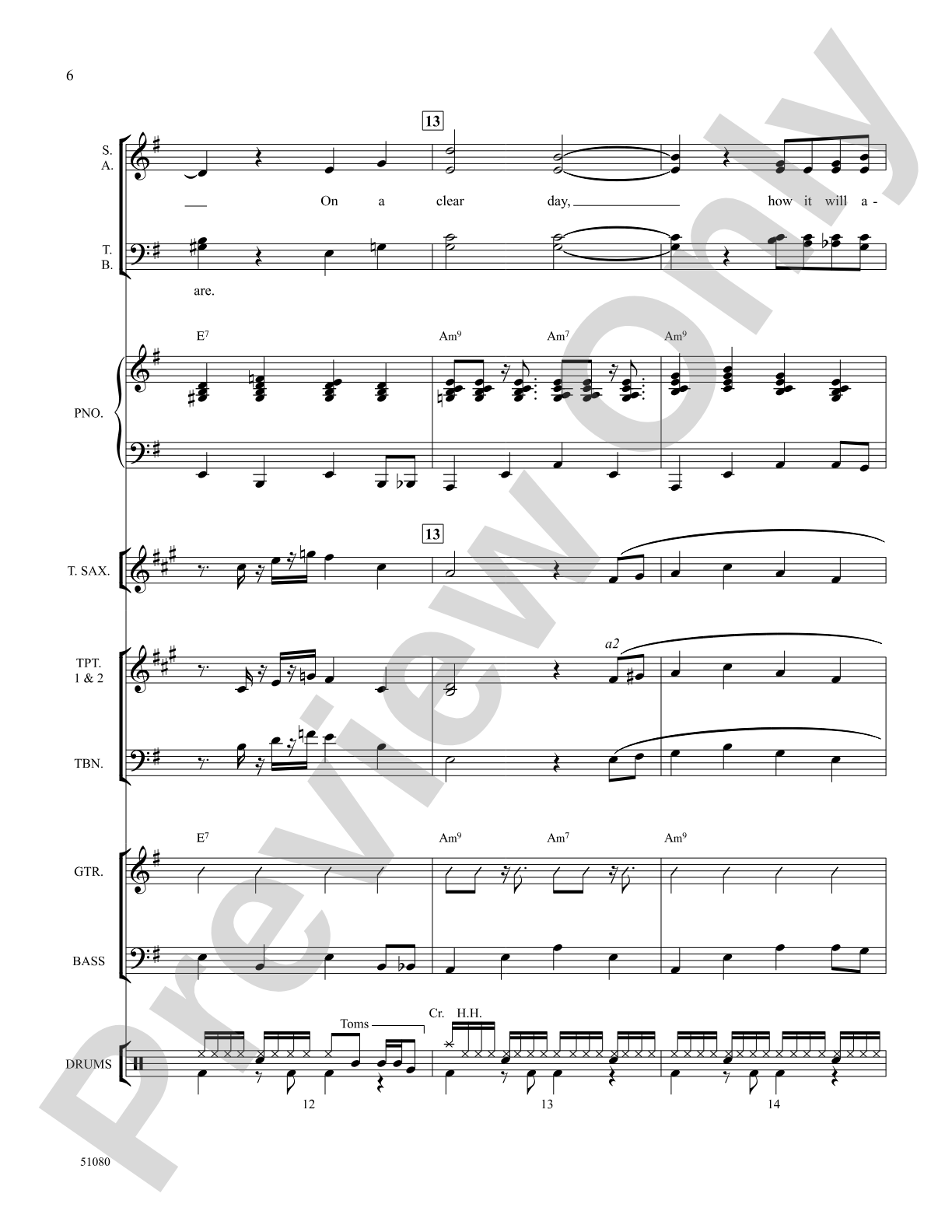 On a Clear Day: Choral SoundPax