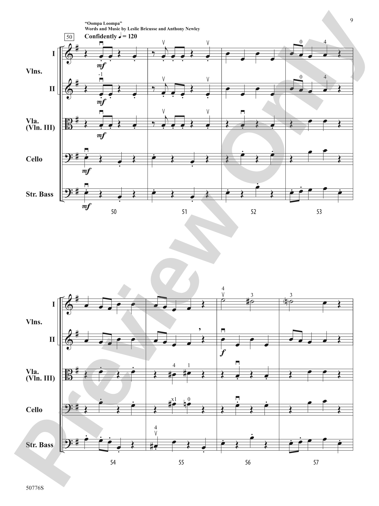 Wonka: String Orchestra Conductor Score & Parts