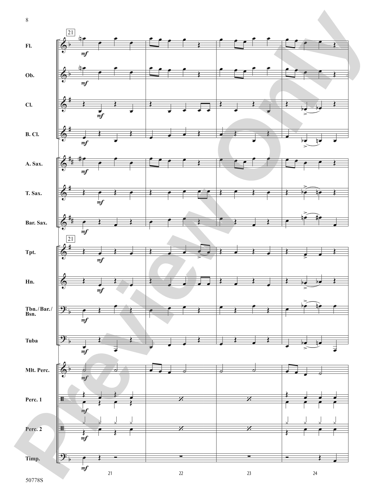 Oompa Loompa: Concert Band Conductor Score & Parts