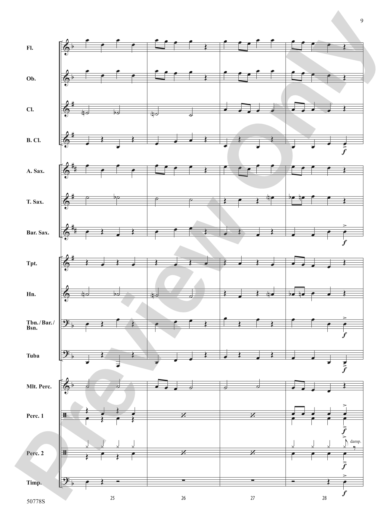 Oompa Loompa: Concert Band Conductor Score & Parts