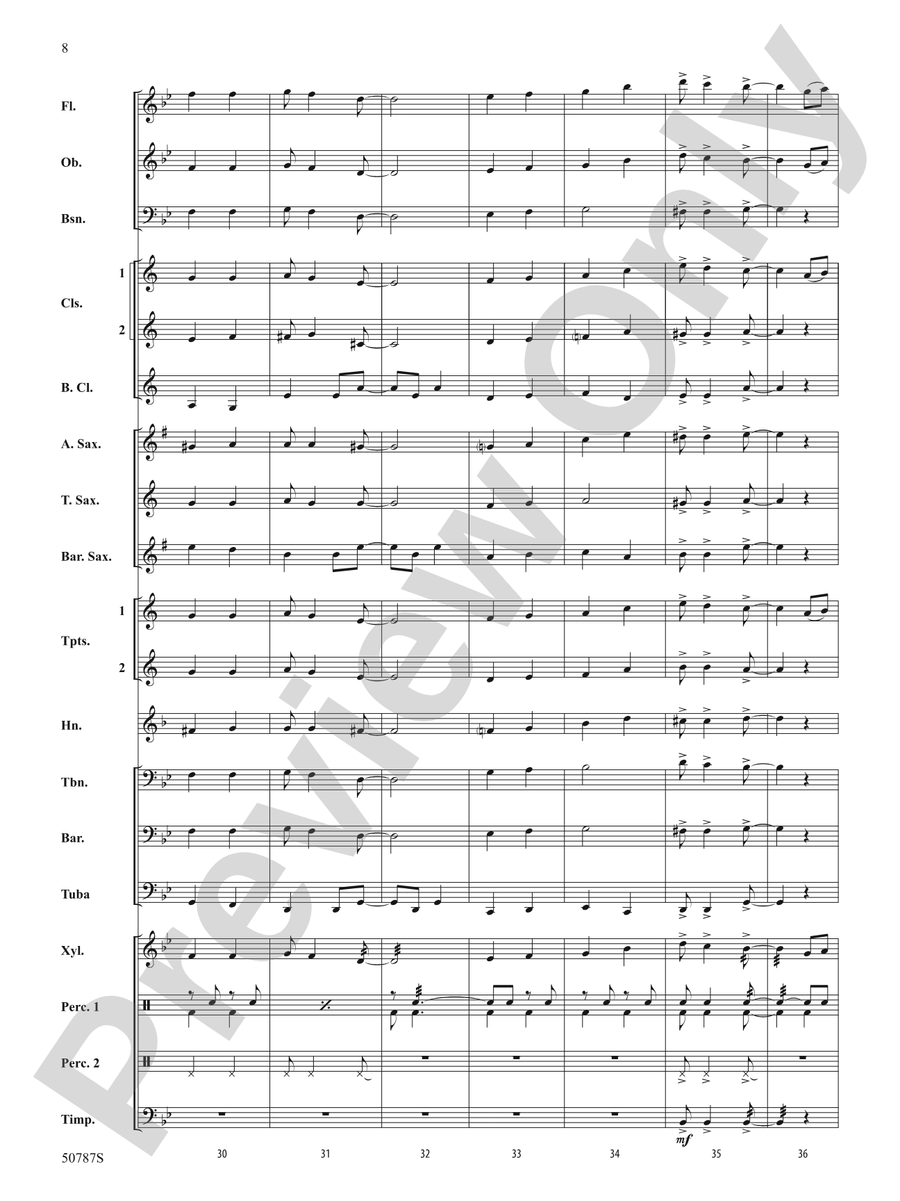 California Here I Come: Concert Band Conductor Score & Parts