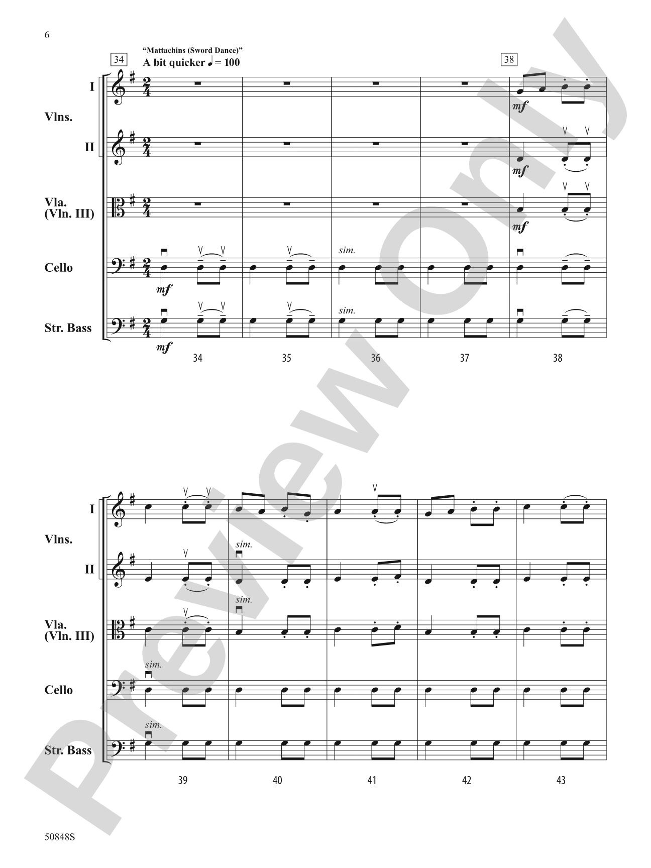 Capriol Suite: String Orchestra Conductor Score & Parts