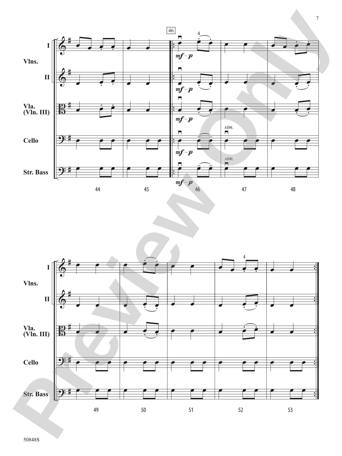 Capriol Suite: String Orchestra Conductor Score & Parts