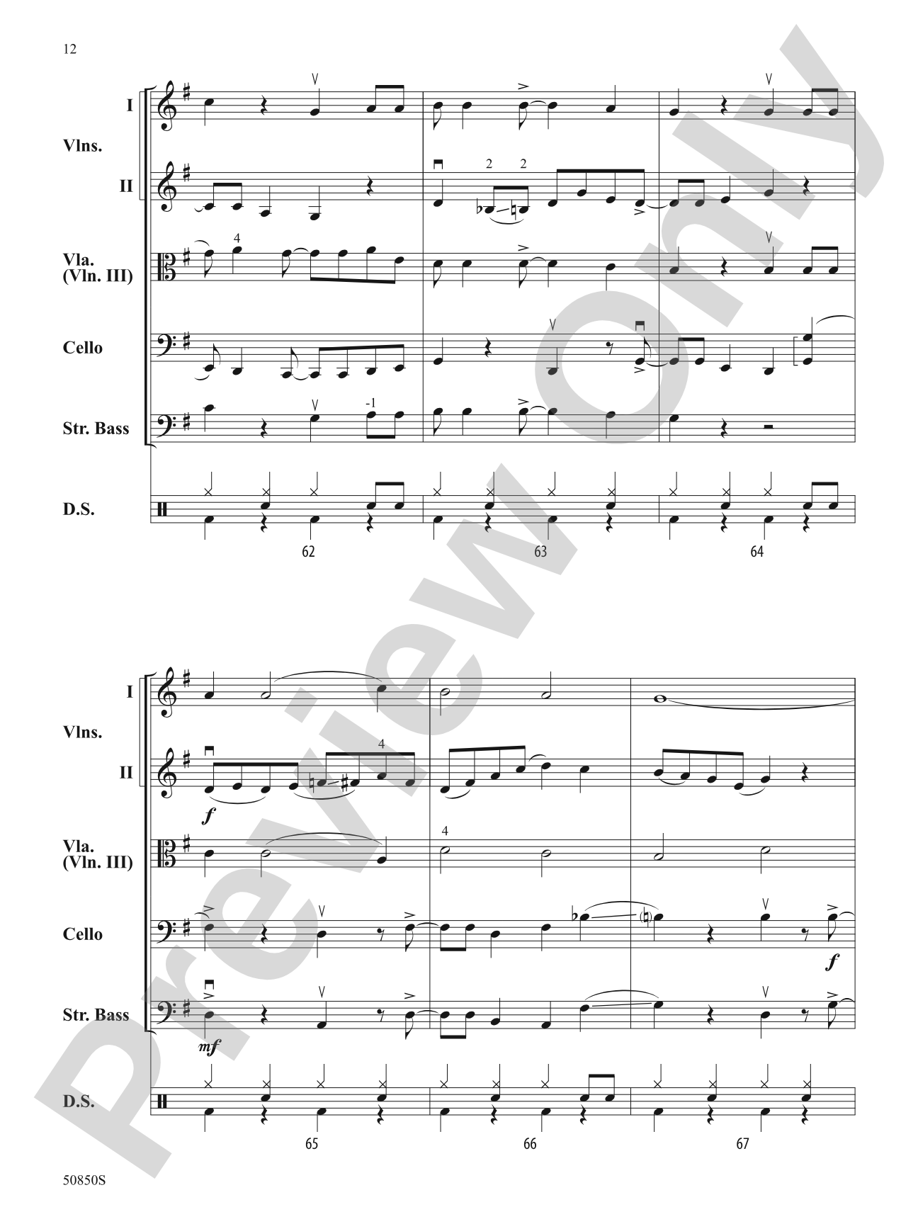 Down by the Riverside: String Orchestra Conductor Score & Parts