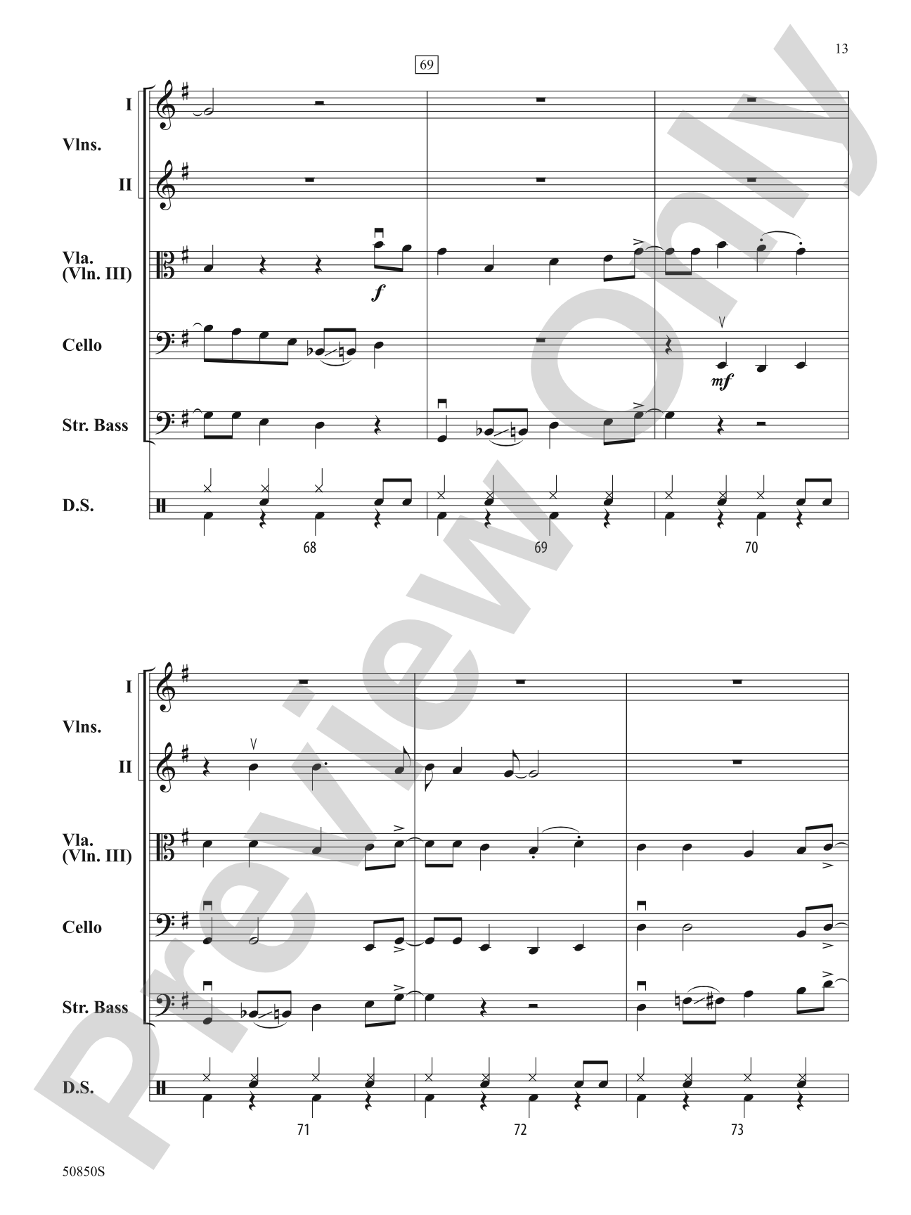 Down by the Riverside: String Orchestra Conductor Score & Parts