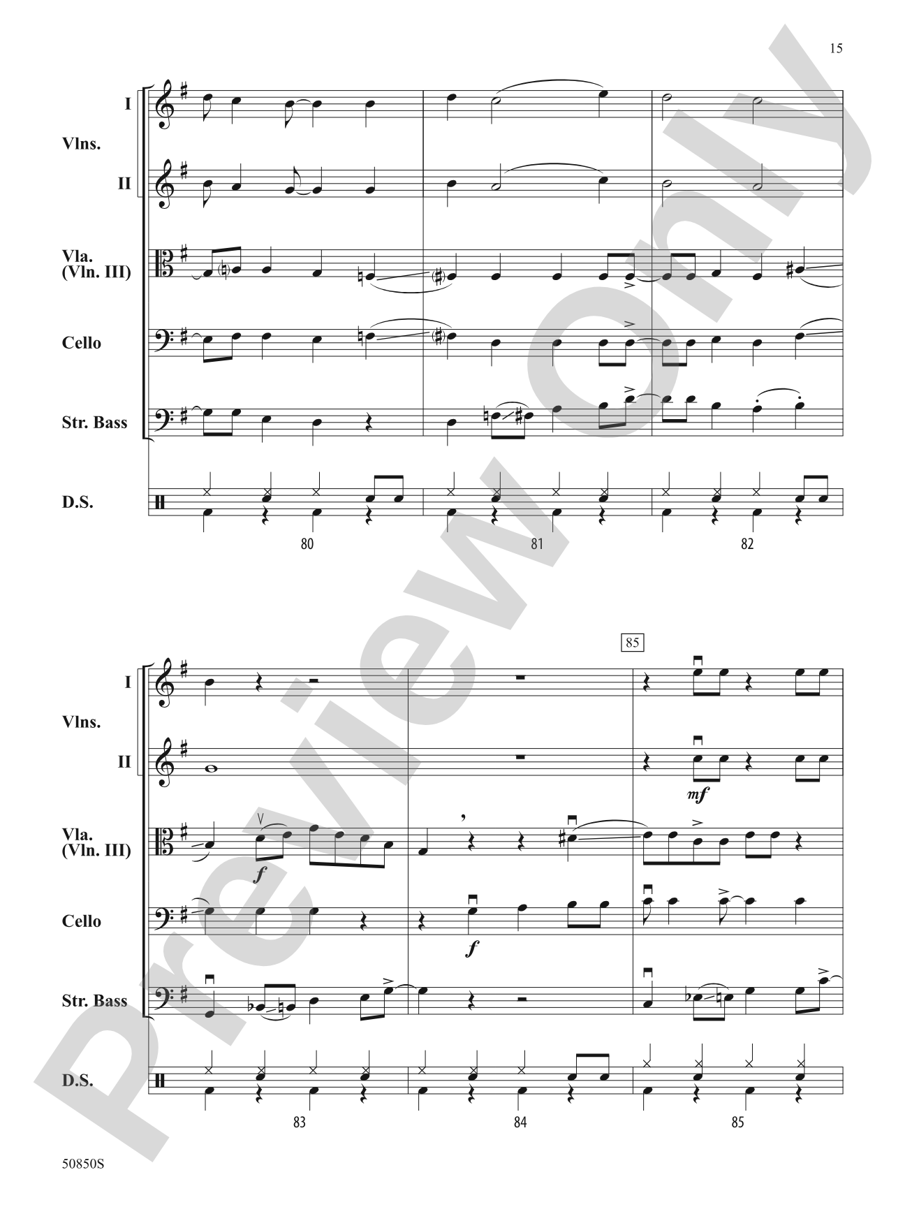 Down by the Riverside: String Orchestra Conductor Score & Parts