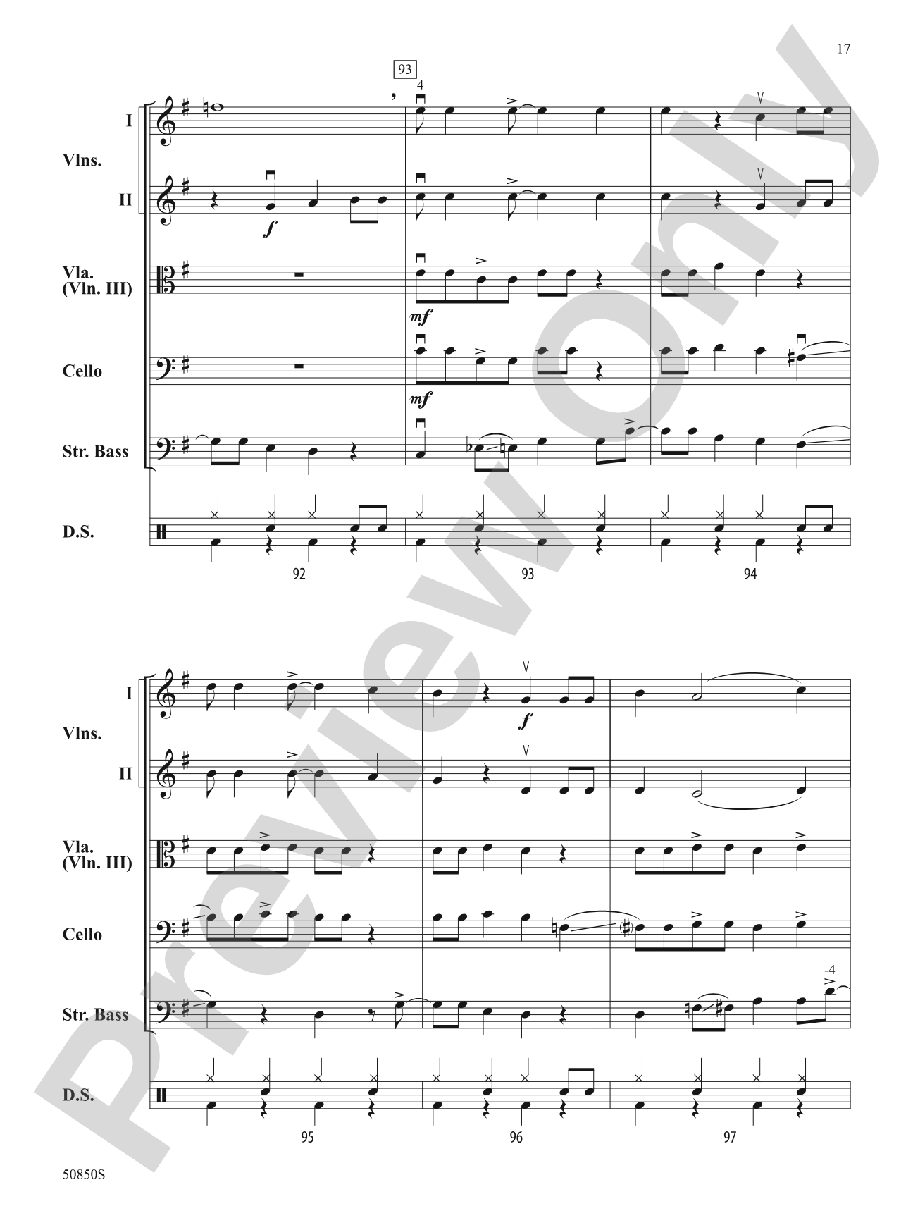 Down by the Riverside: String Orchestra Conductor Score & Parts