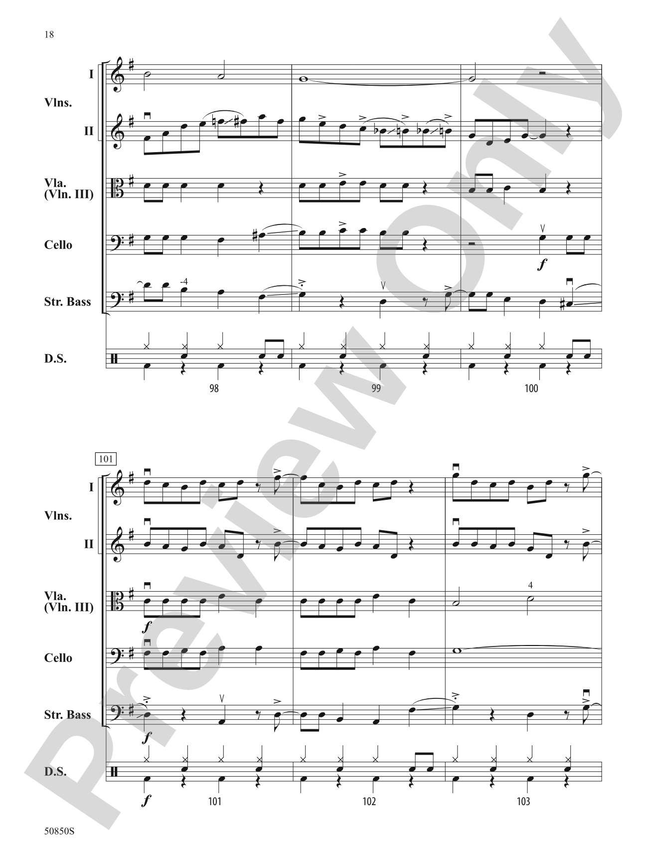 Down by the Riverside: String Orchestra Conductor Score & Parts