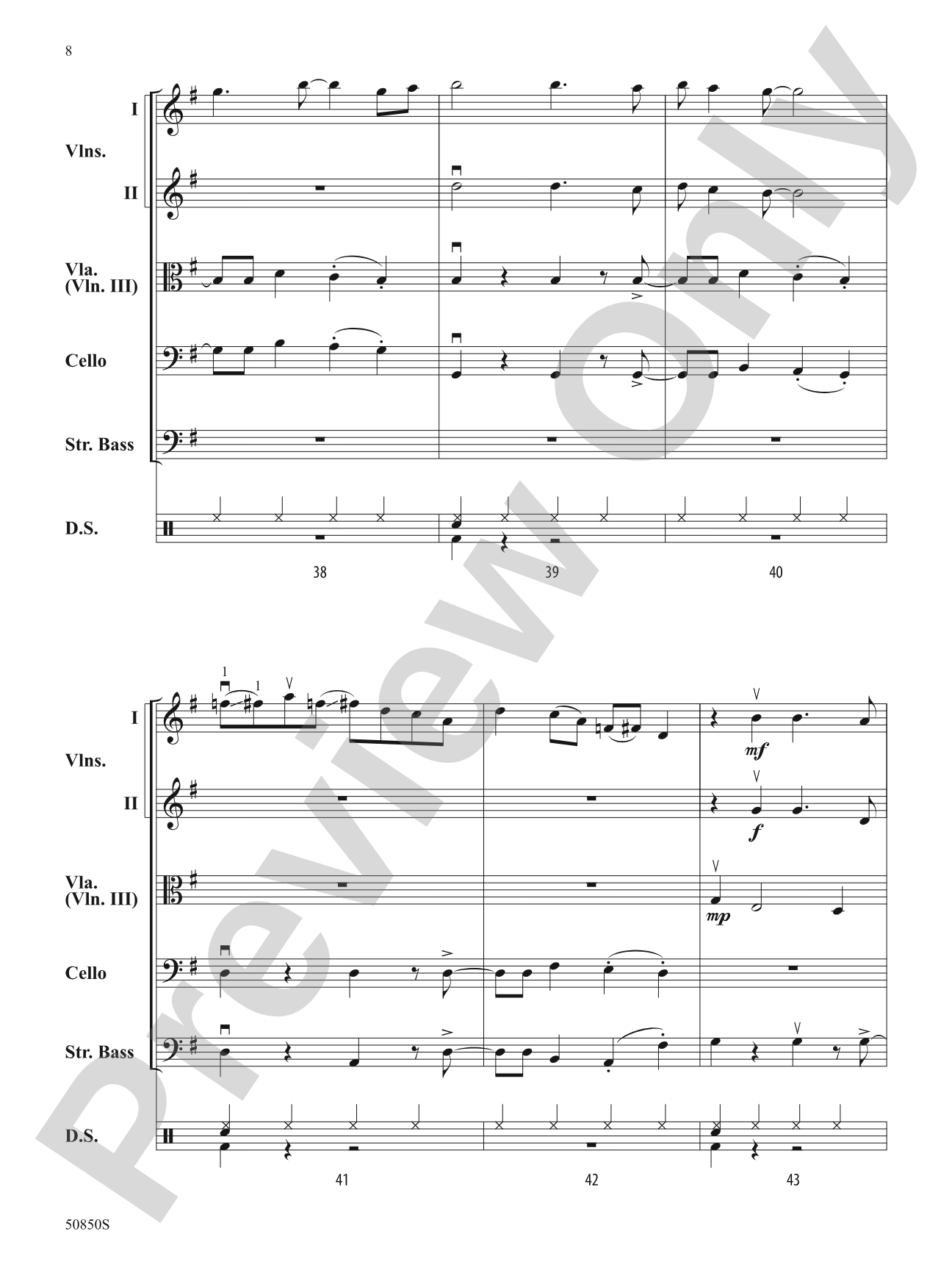 Down by the Riverside: String Orchestra Conductor Score & Parts