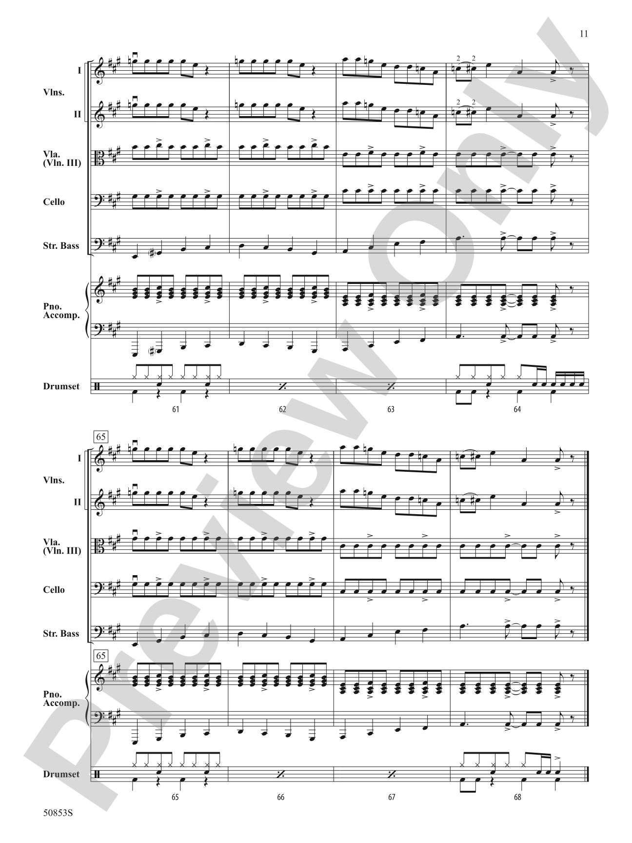 Perpetual Rock Motion: String Orchestra Conductor Score & Parts