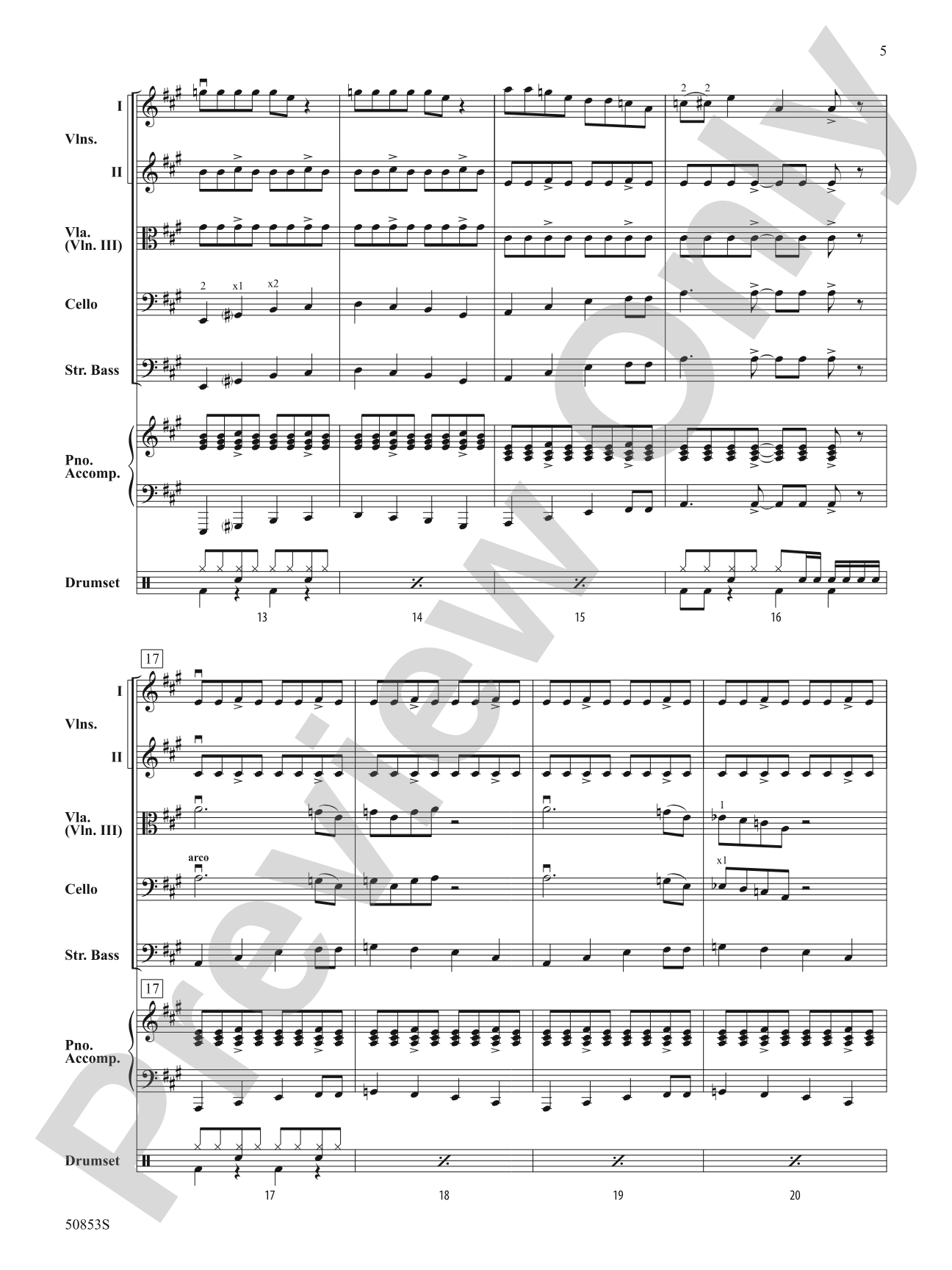 Perpetual Rock Motion: String Orchestra Conductor Score & Parts
