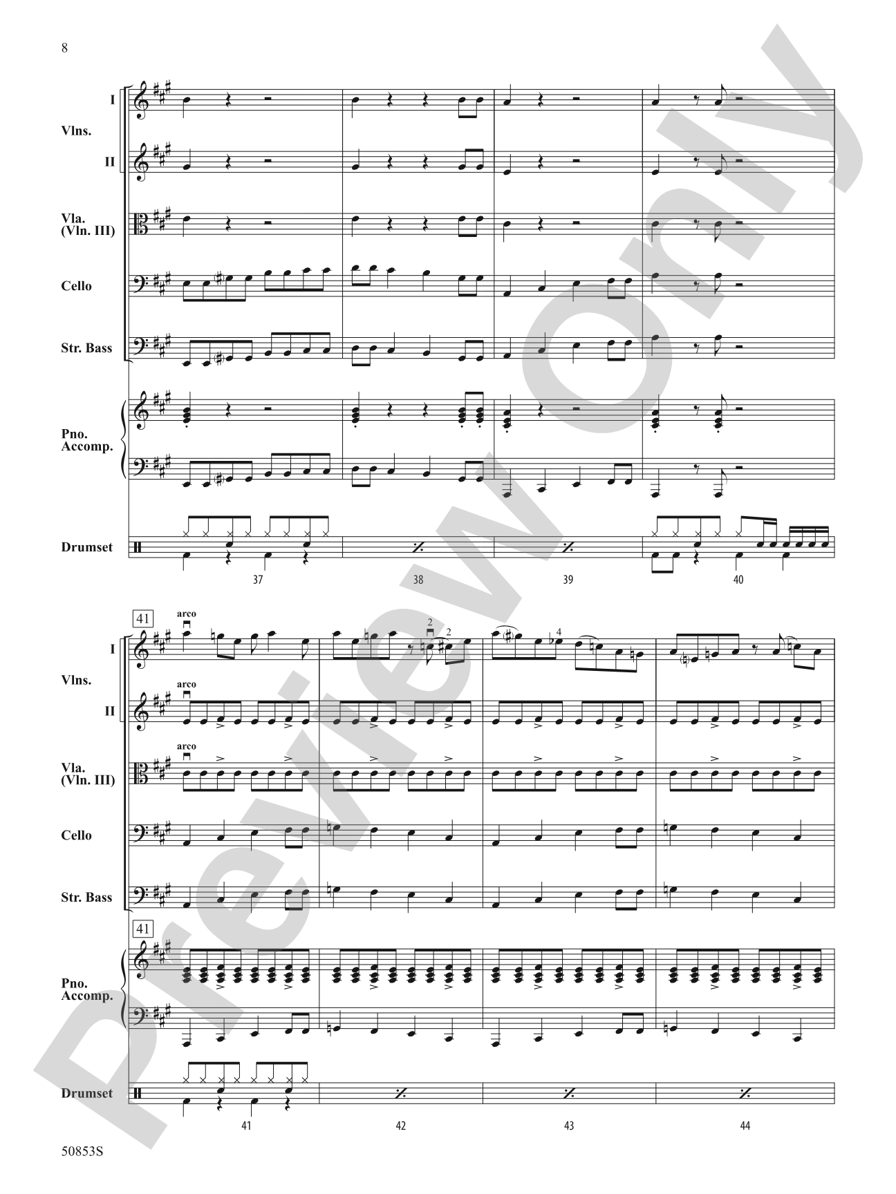 Perpetual Rock Motion: String Orchestra Conductor Score & Parts