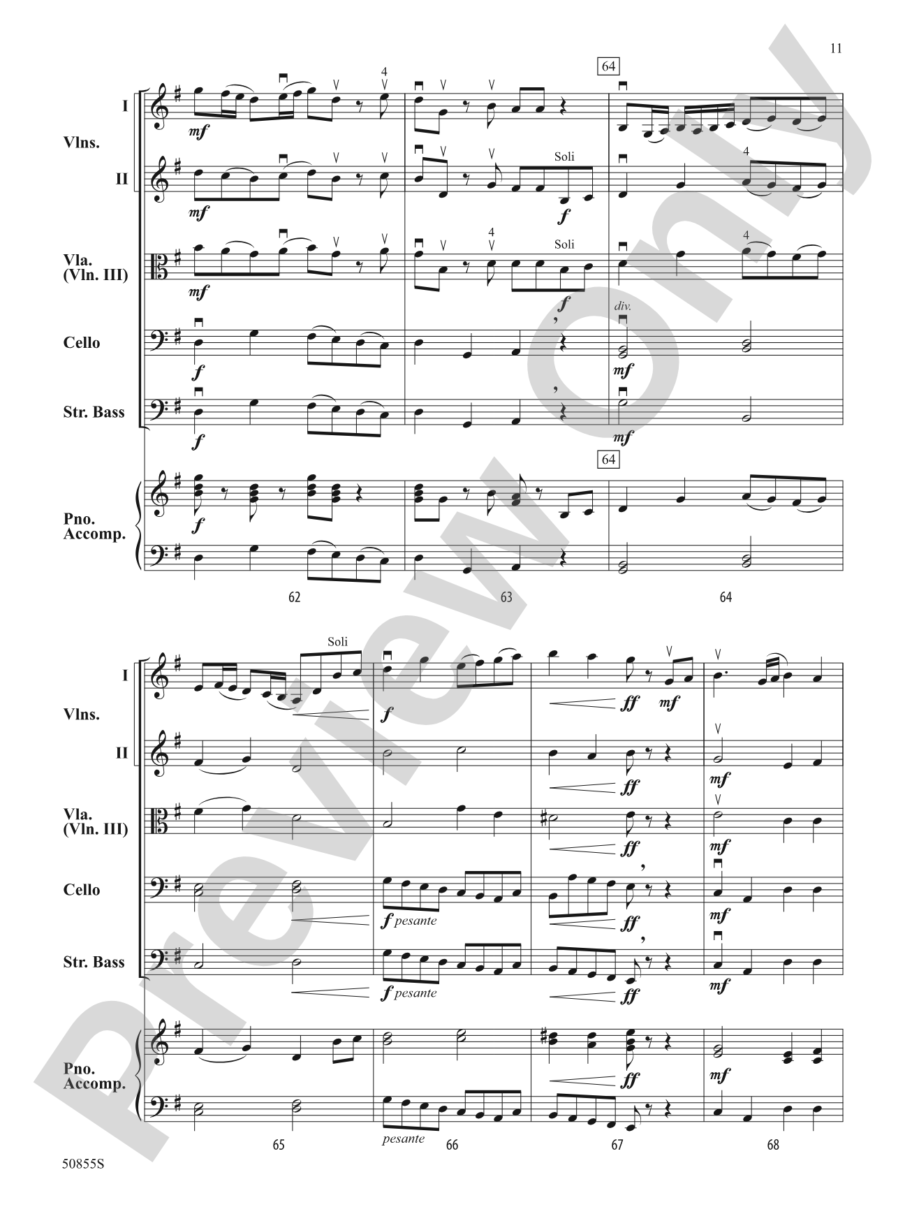 River Song: String Orchestra Conductor Score & Parts