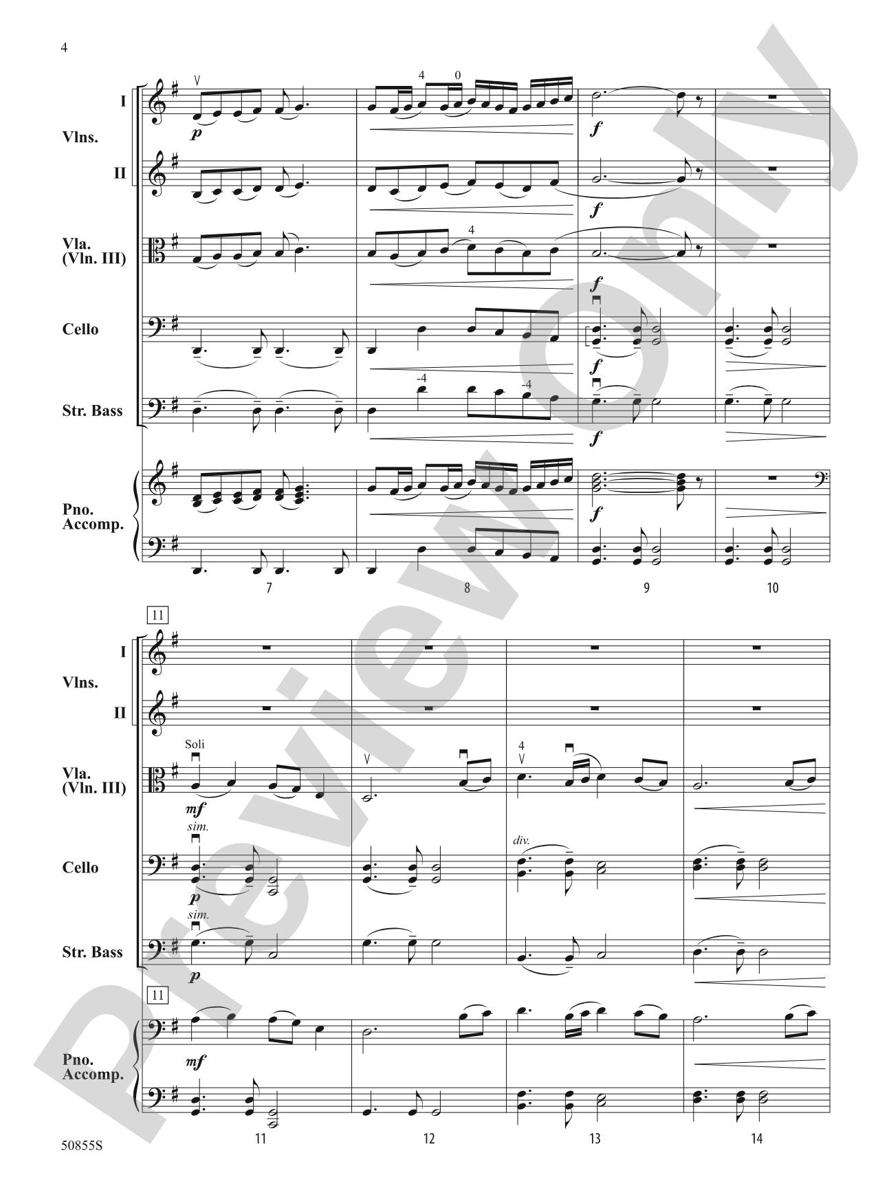 River Song: String Orchestra Conductor Score & Parts