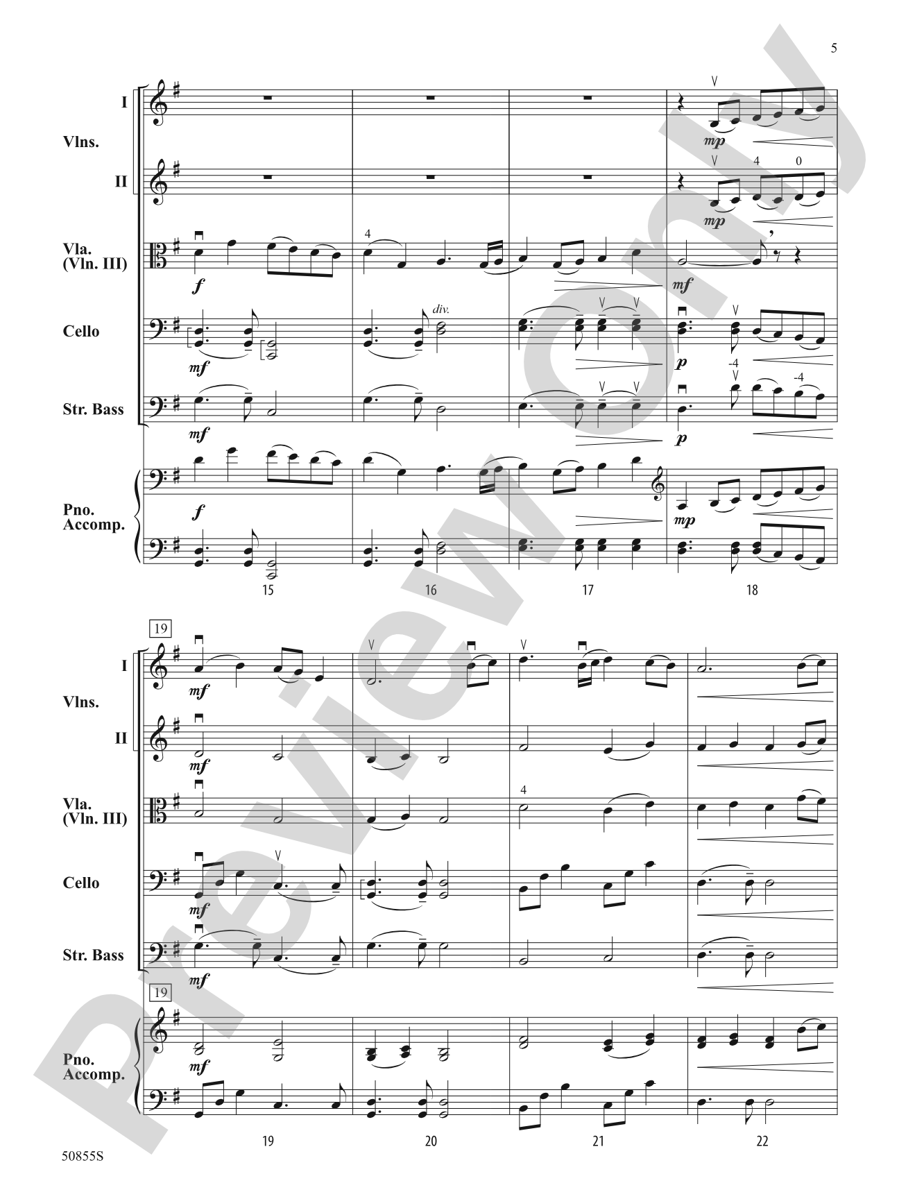 River Song: String Orchestra Conductor Score & Parts